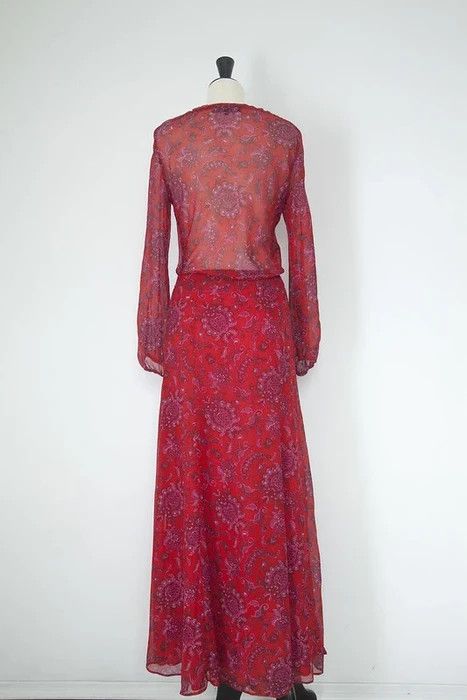 Isabel Marant Red plaisley dress Size XS / US 0-2 / IT 36-38 - 3 Thumbnail