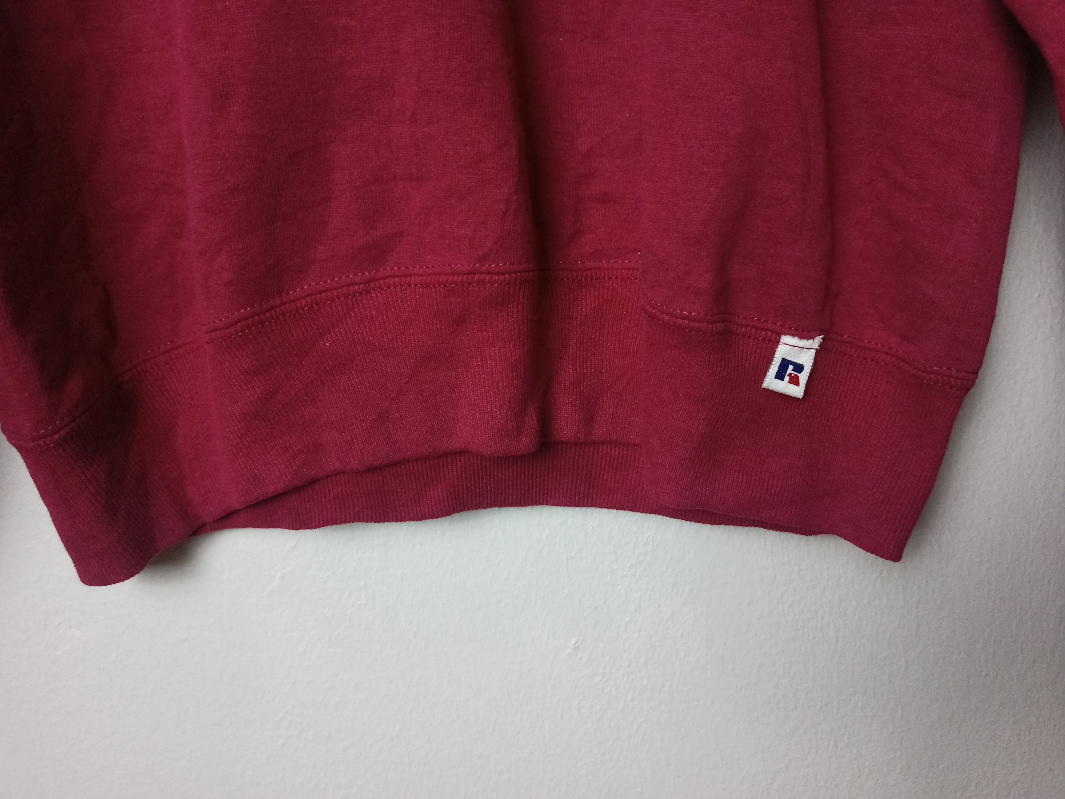 Other Vintage Russell Athletic Plain Marroon Sweatshirt Size US M / EU 48-50 / 2 - 5 Thumbnail