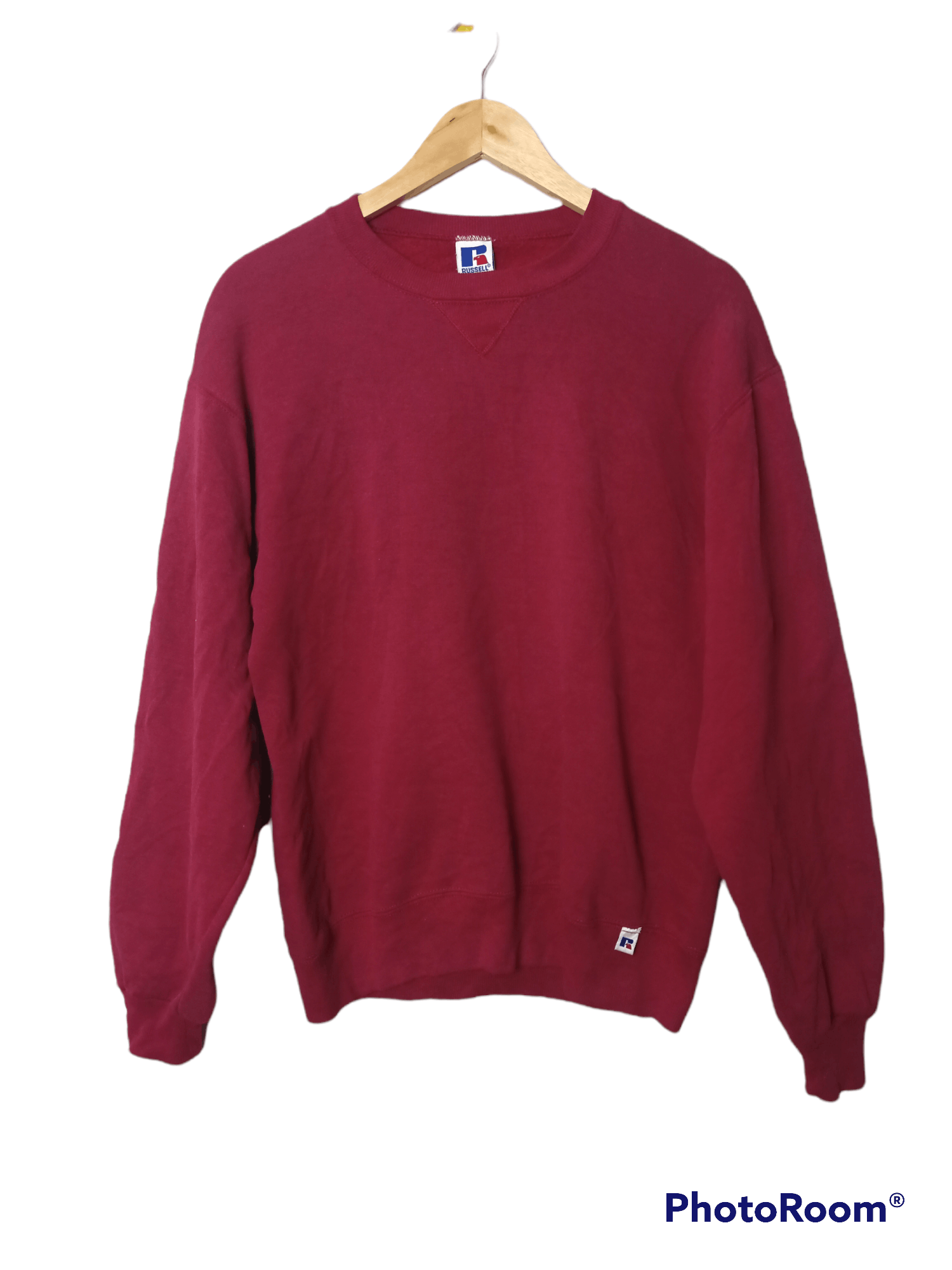 Vintage Russell Athletic Plain Marroon Sweatshirt