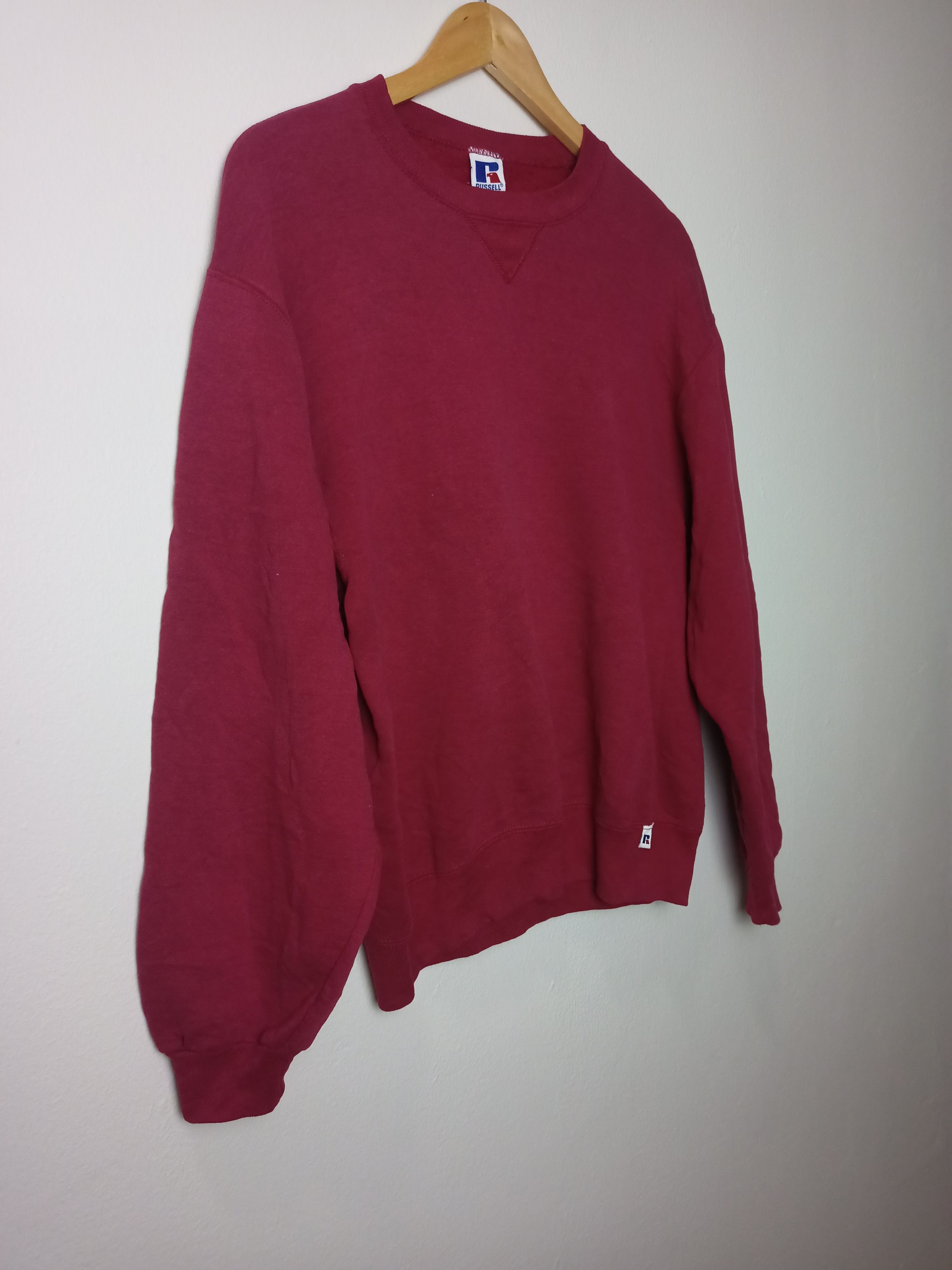 Other Vintage Russell Athletic Plain Marroon Sweatshirt Size US M / EU 48-50 / 2 - 3 Thumbnail