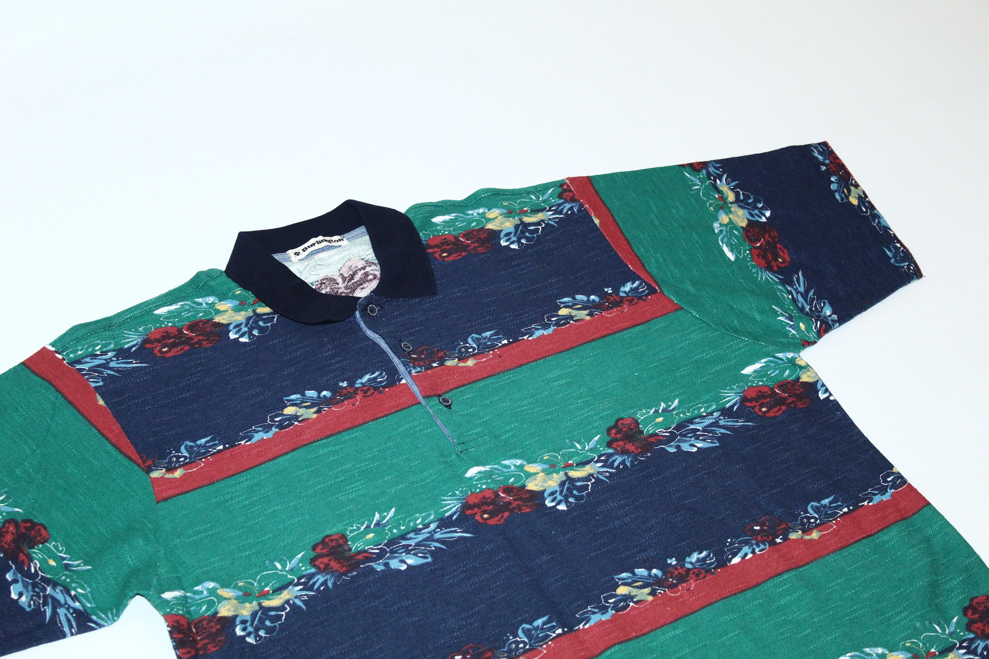 Burlington RARE VTG🔥 Burlington Abstract Art Baggy Polo Shirt Size US XXL / EU 58 / 5 - 3 Thumbnail