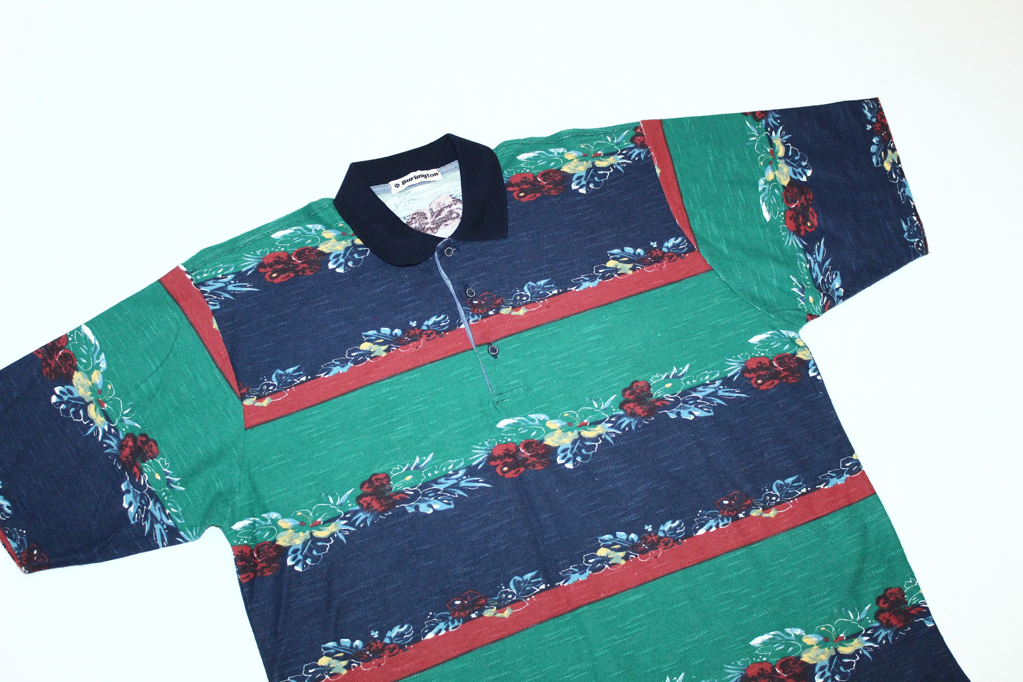 Burlington RARE VTG🔥 Burlington Abstract Art Baggy Polo Shirt Size US XXL / EU 58 / 5 - 4 Thumbnail