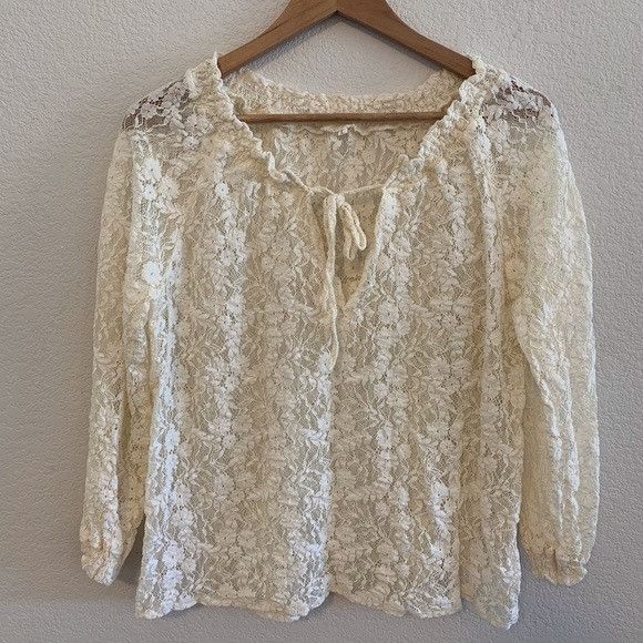 Vintage Cream Lace Vintage Blouse Grailed