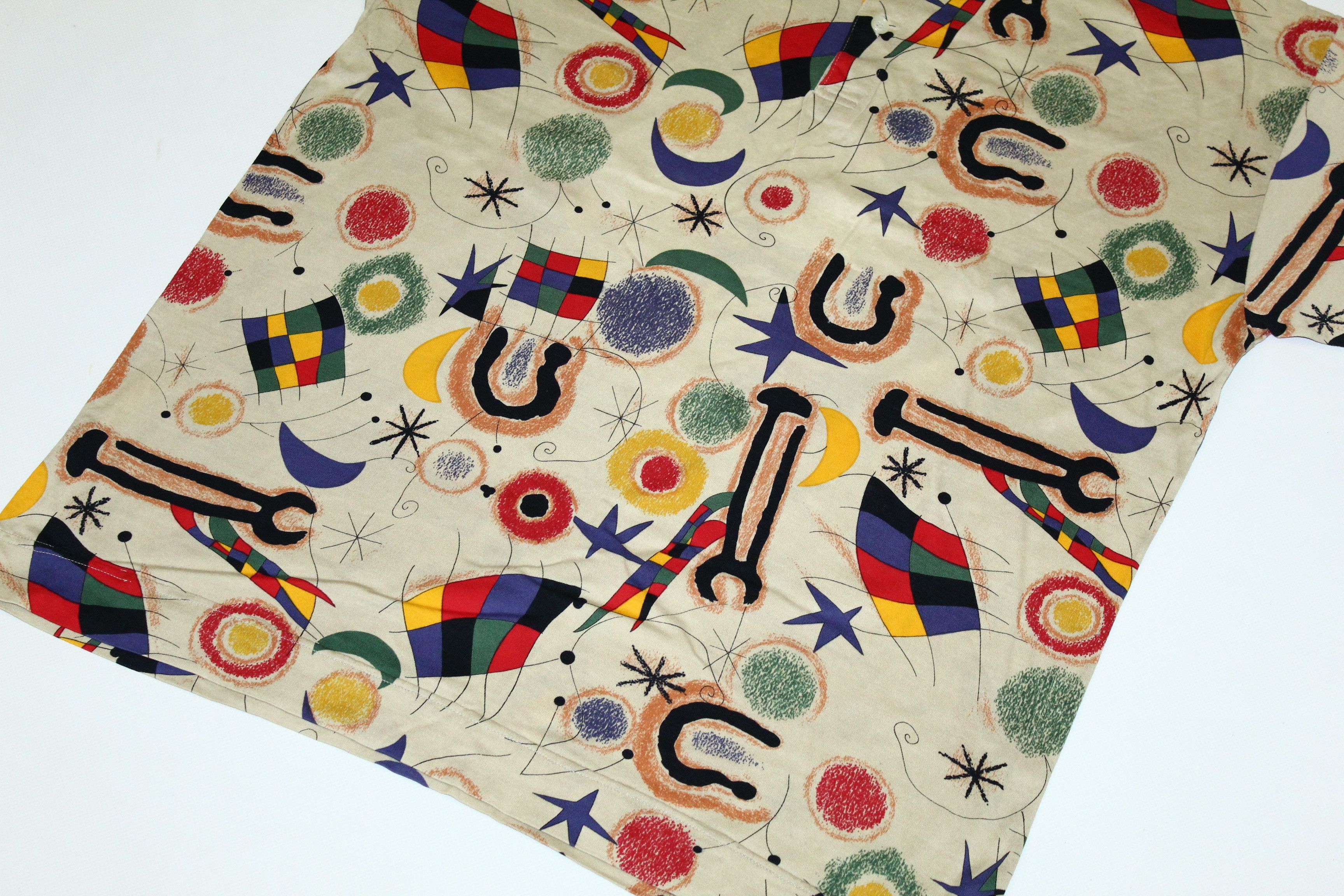 Japanese Brand VTG🔥Cosmic Pop Art Design Piquet Cotton Polo Shirt Size US M / EU 48-50 / 2 - 4 Thumbnail