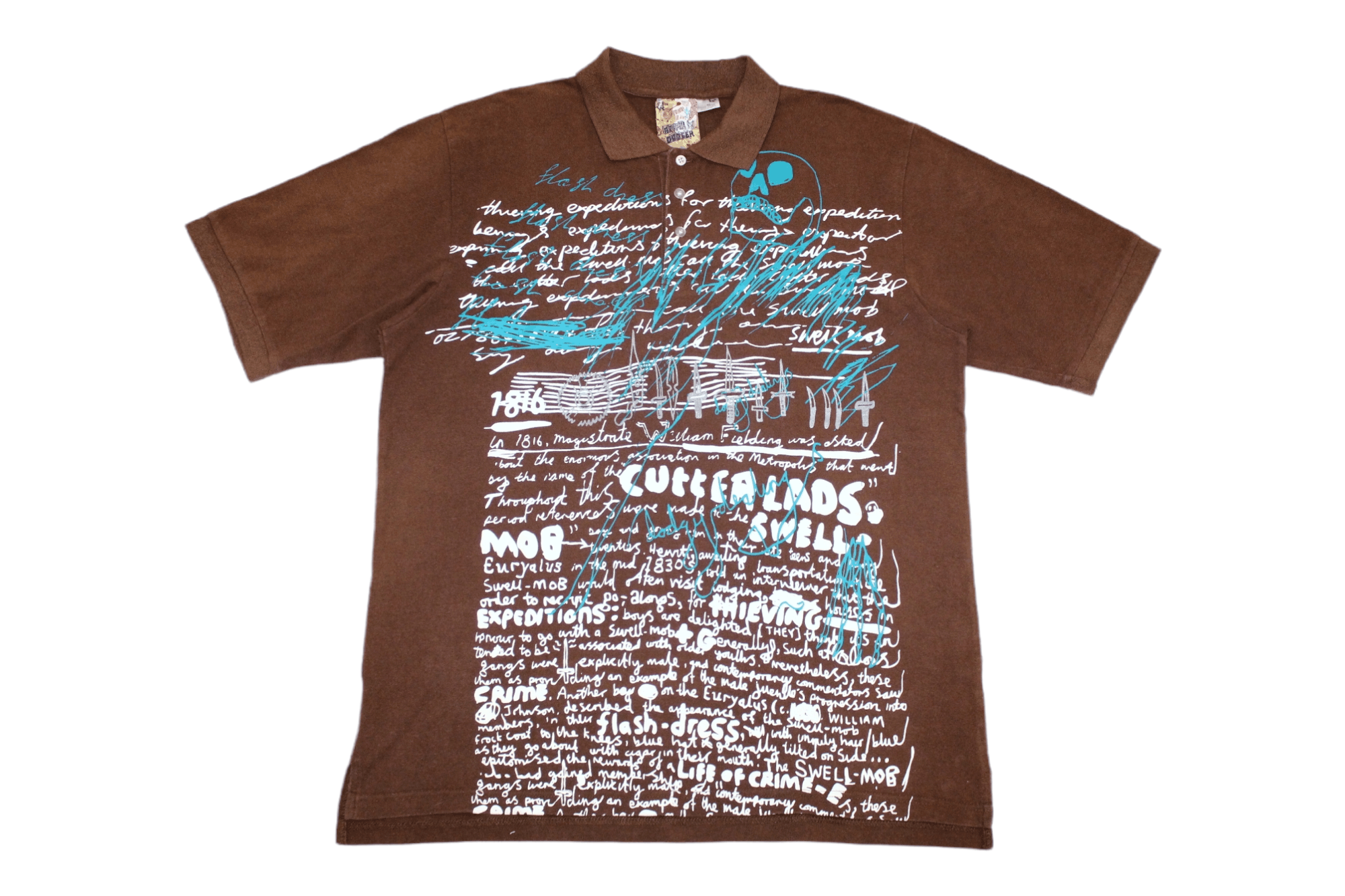 Artful Dodger 🔥 RARE VTG 🔥 Artful Dodger Artist Art Baggy Polo Shirt Size US XL / EU 56 / 4 - 1 Thumbnail