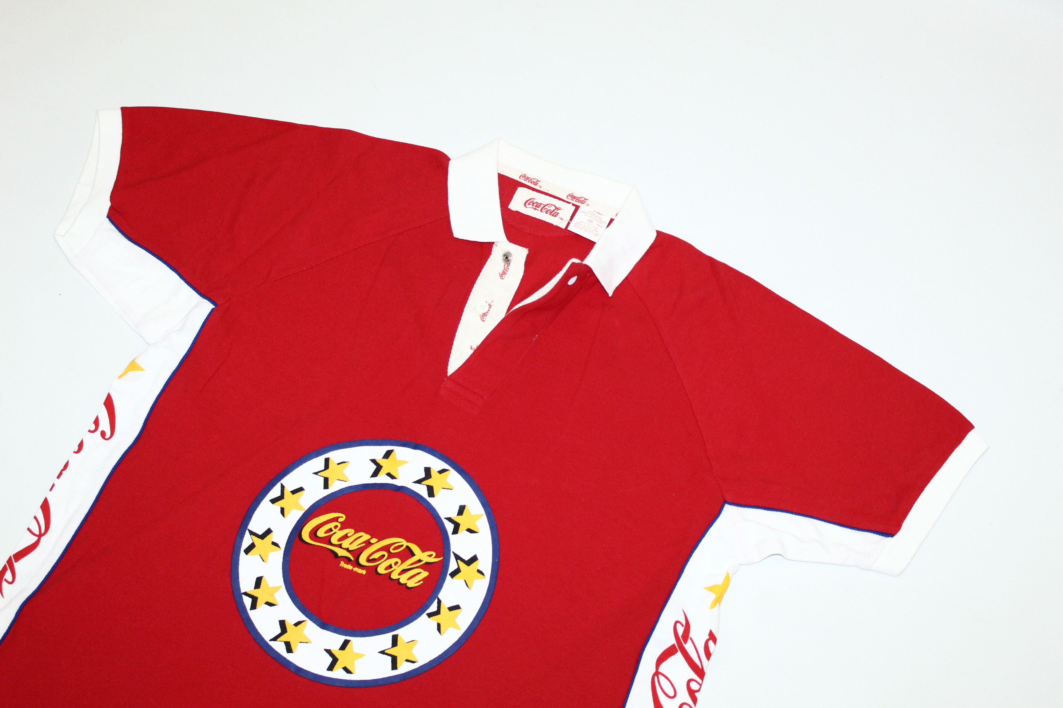 Coca Cola VTG💥 1986 Coca Cola Big Logo Baggy Polo Shirt Size US M / EU 48-50 / 2 - 3 Thumbnail