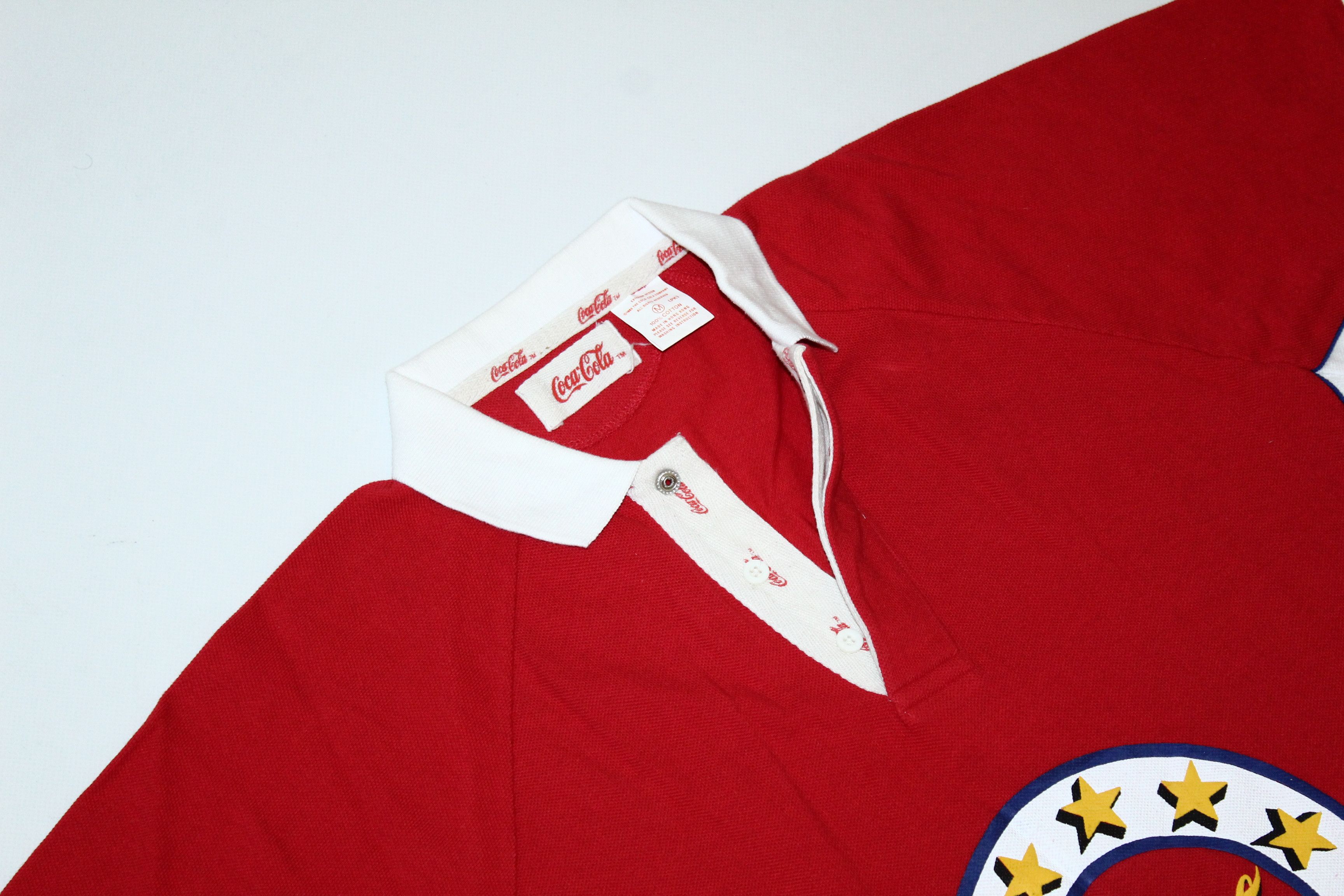 Coca Cola VTG💥 1986 Coca Cola Big Logo Baggy Polo Shirt Size US M / EU 48-50 / 2 - 5 Thumbnail