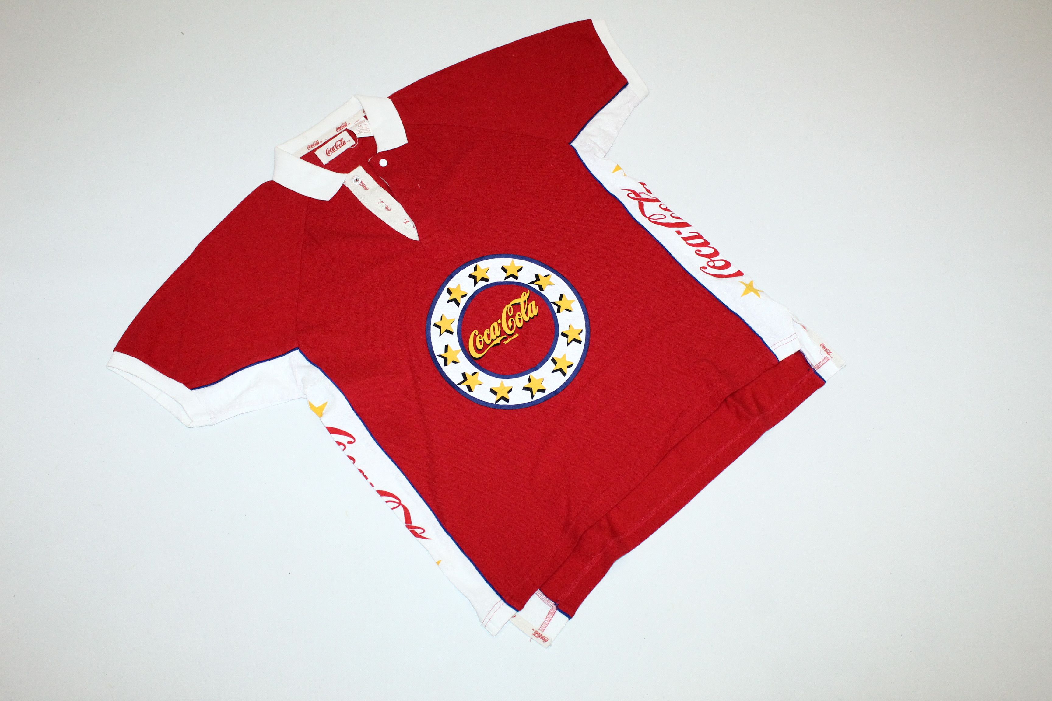 Coca Cola VTG💥 1986 Coca Cola Big Logo Baggy Polo Shirt Size US M / EU 48-50 / 2 - 10 Thumbnail