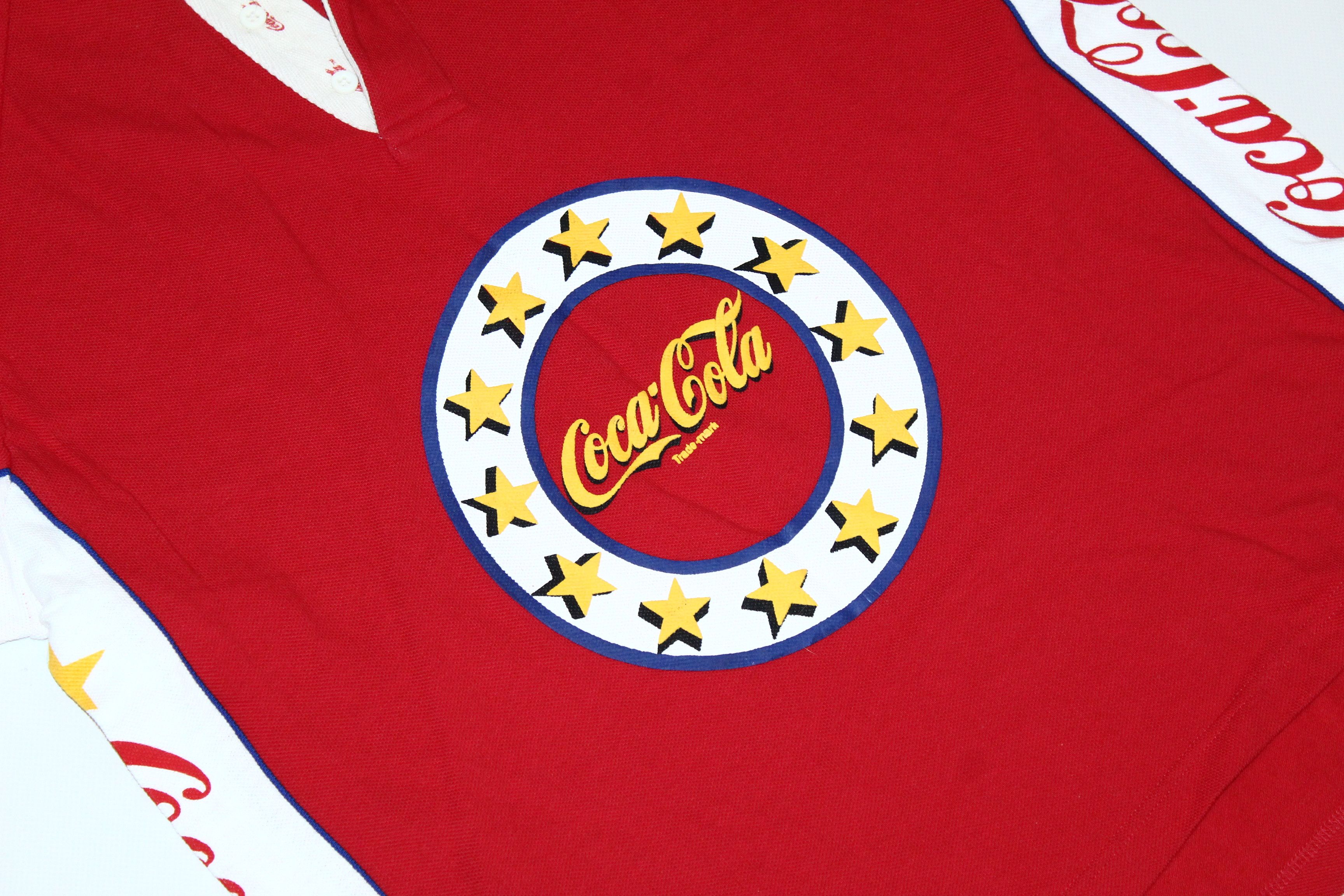 Coca Cola VTG💥 1986 Coca Cola Big Logo Baggy Polo Shirt Size US M / EU 48-50 / 2 - 4 Thumbnail