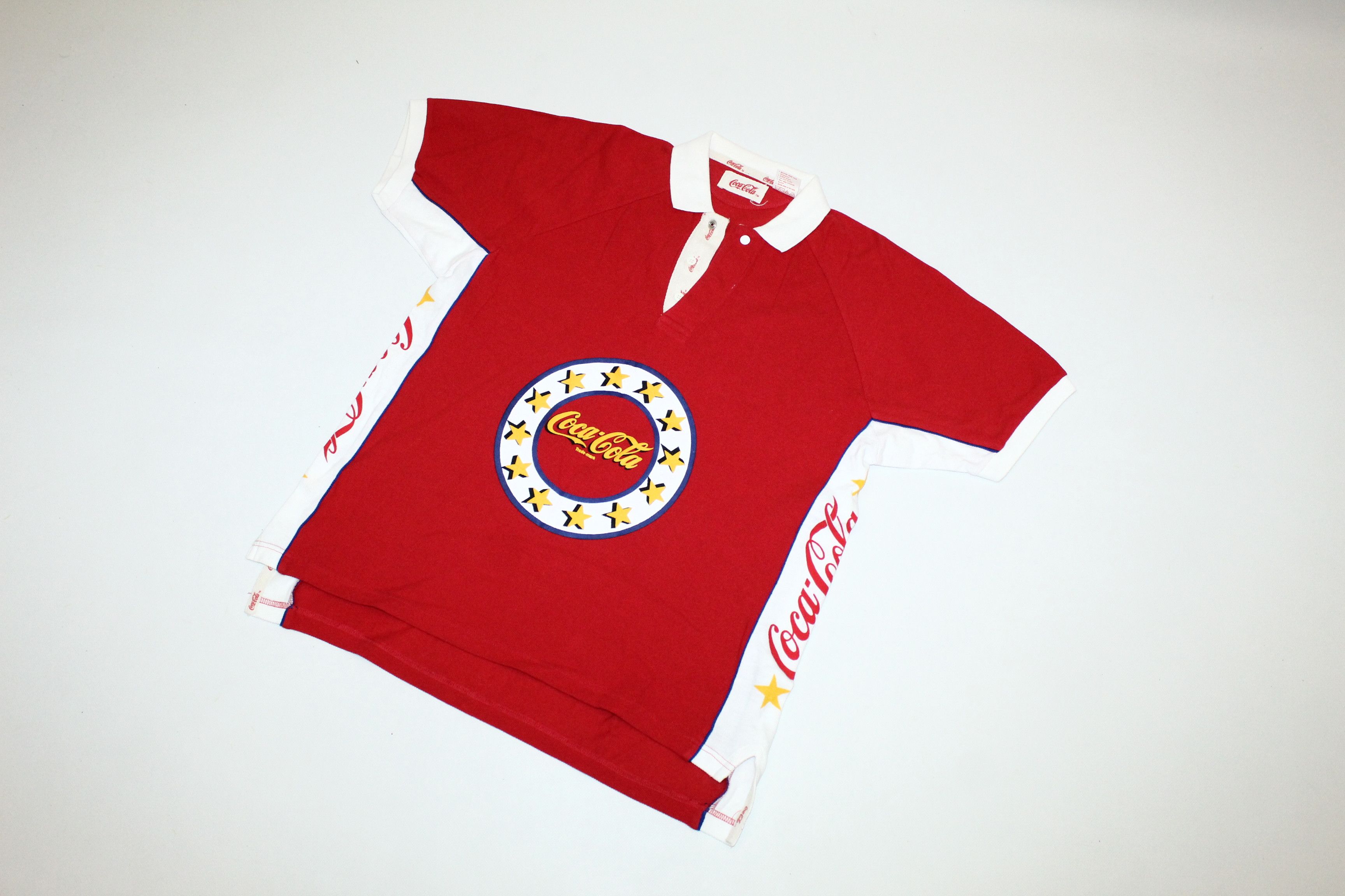 Coca Cola VTG💥 1986 Coca Cola Big Logo Baggy Polo Shirt Size US M / EU 48-50 / 2 - 11 Thumbnail