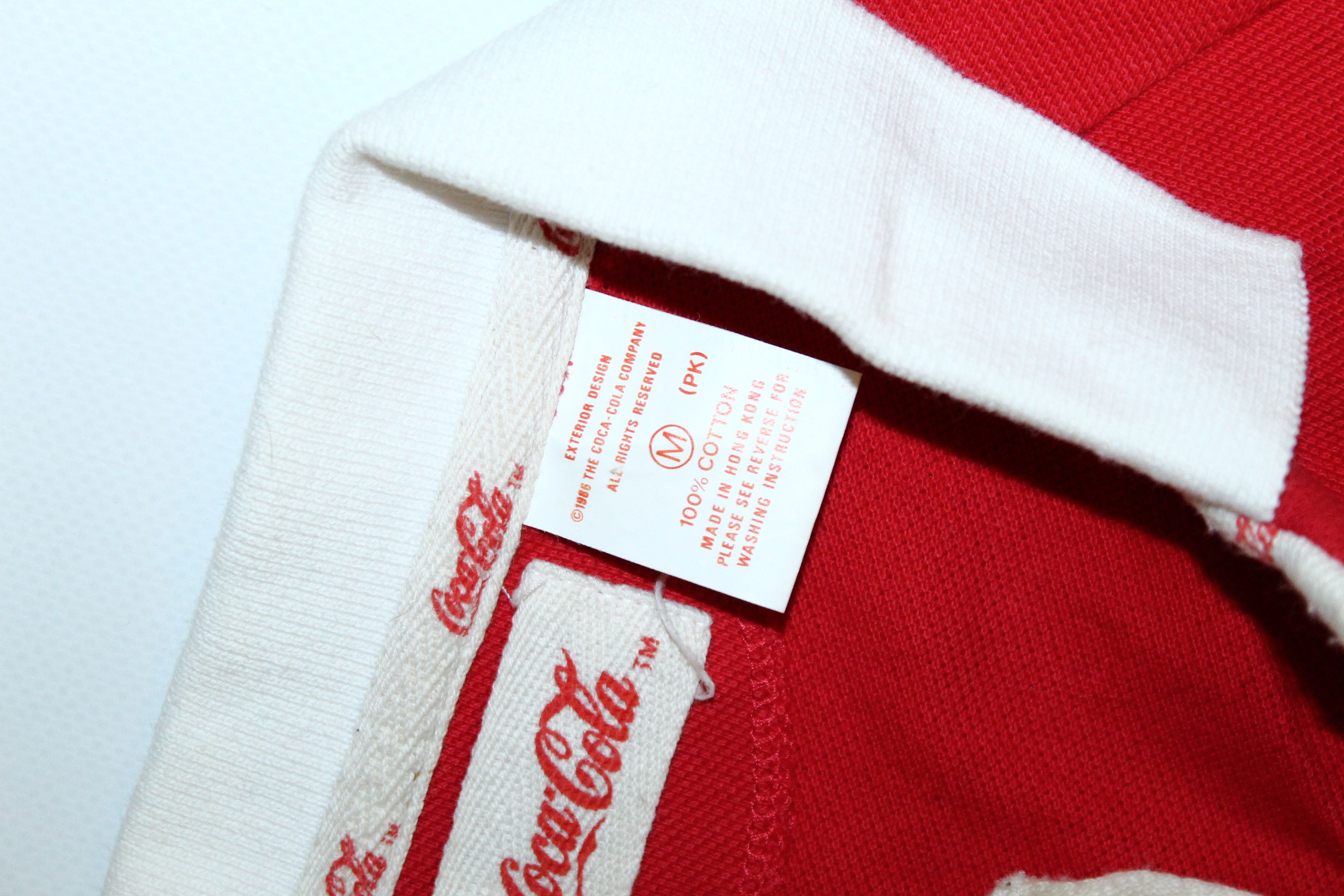 Coca Cola VTG💥 1986 Coca Cola Big Logo Baggy Polo Shirt Size US M / EU 48-50 / 2 - 7 Thumbnail
