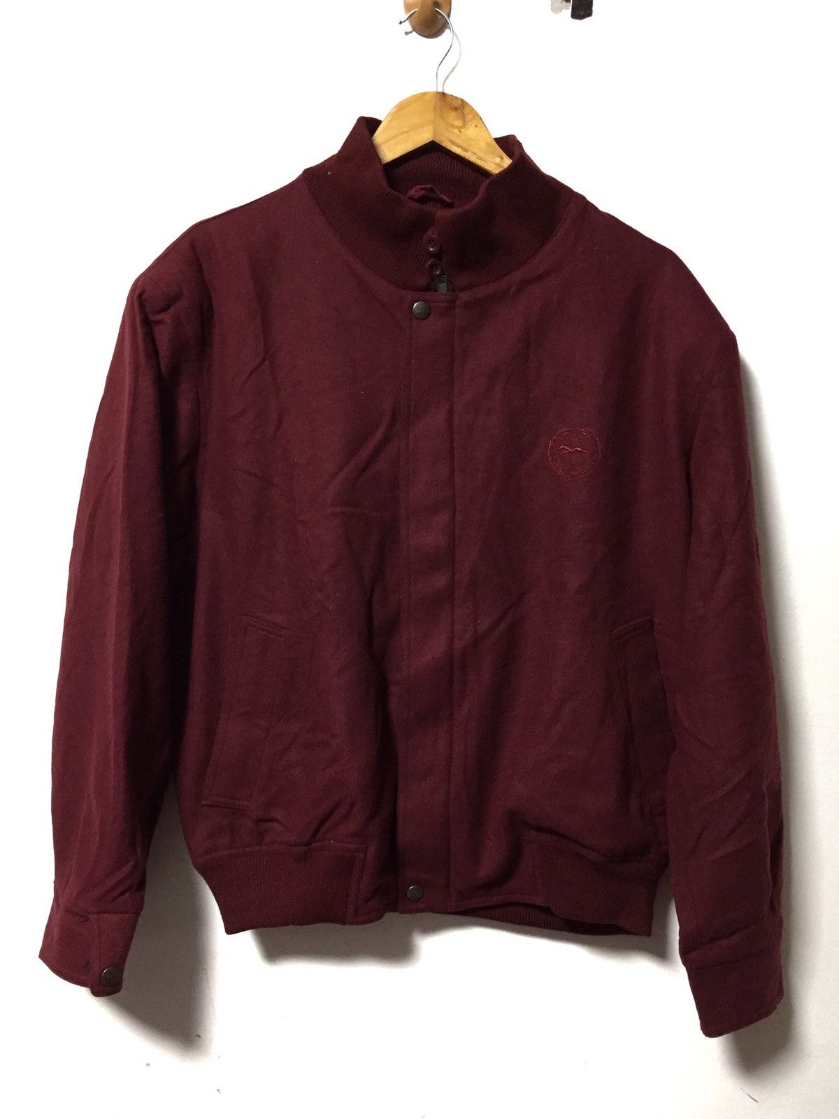 Longchamp × Vintage Made in Italy Wool Bomber Jacket by Longchamp Size US L / EU 52-54 / 3 - 1 Thumbnail
