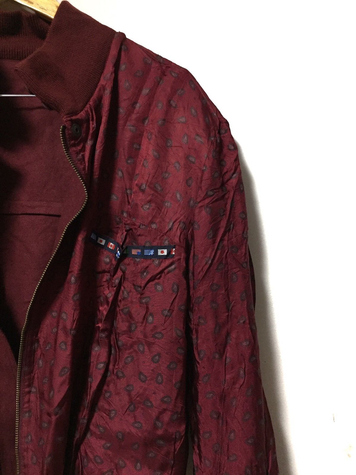 Longchamp × Vintage Made in Italy Wool Bomber Jacket by Longchamp Size US L / EU 52-54 / 3 - 9 Thumbnail