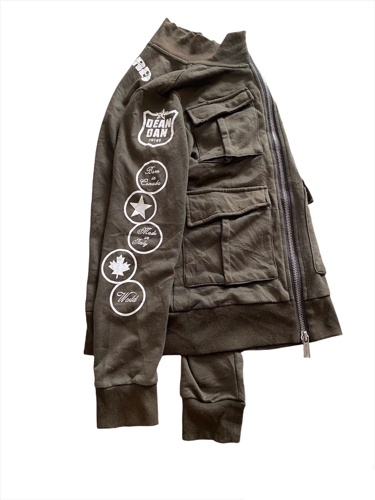 image of Dsquared2 x Military Dsquared Jacket Design Military Pocket in Army Green, Men's (Size Medium)