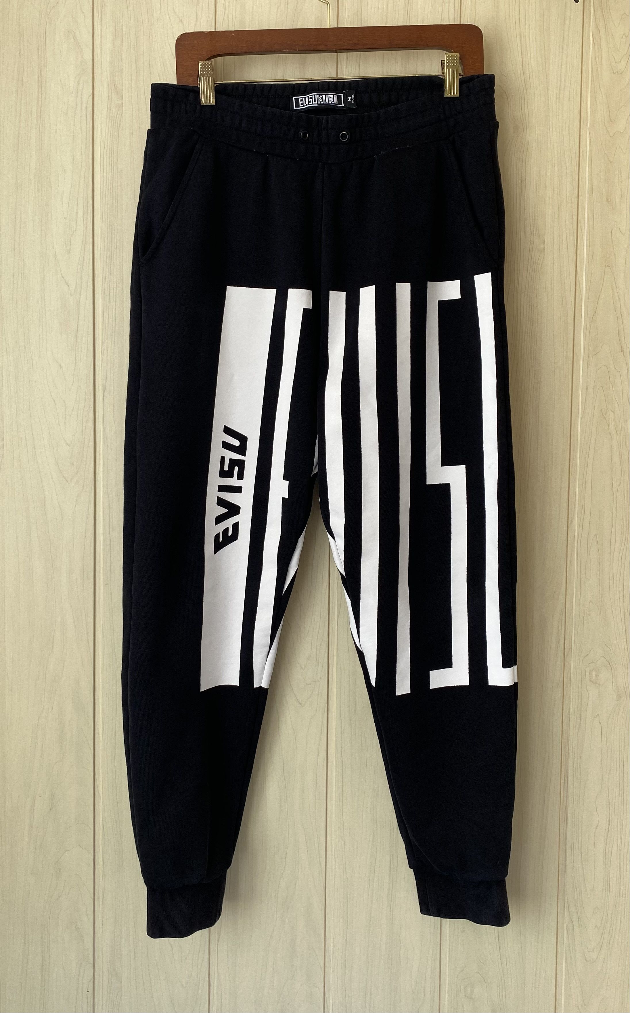 Evisu × Japanese Brand EVISU Kuro black joggers | Grailed