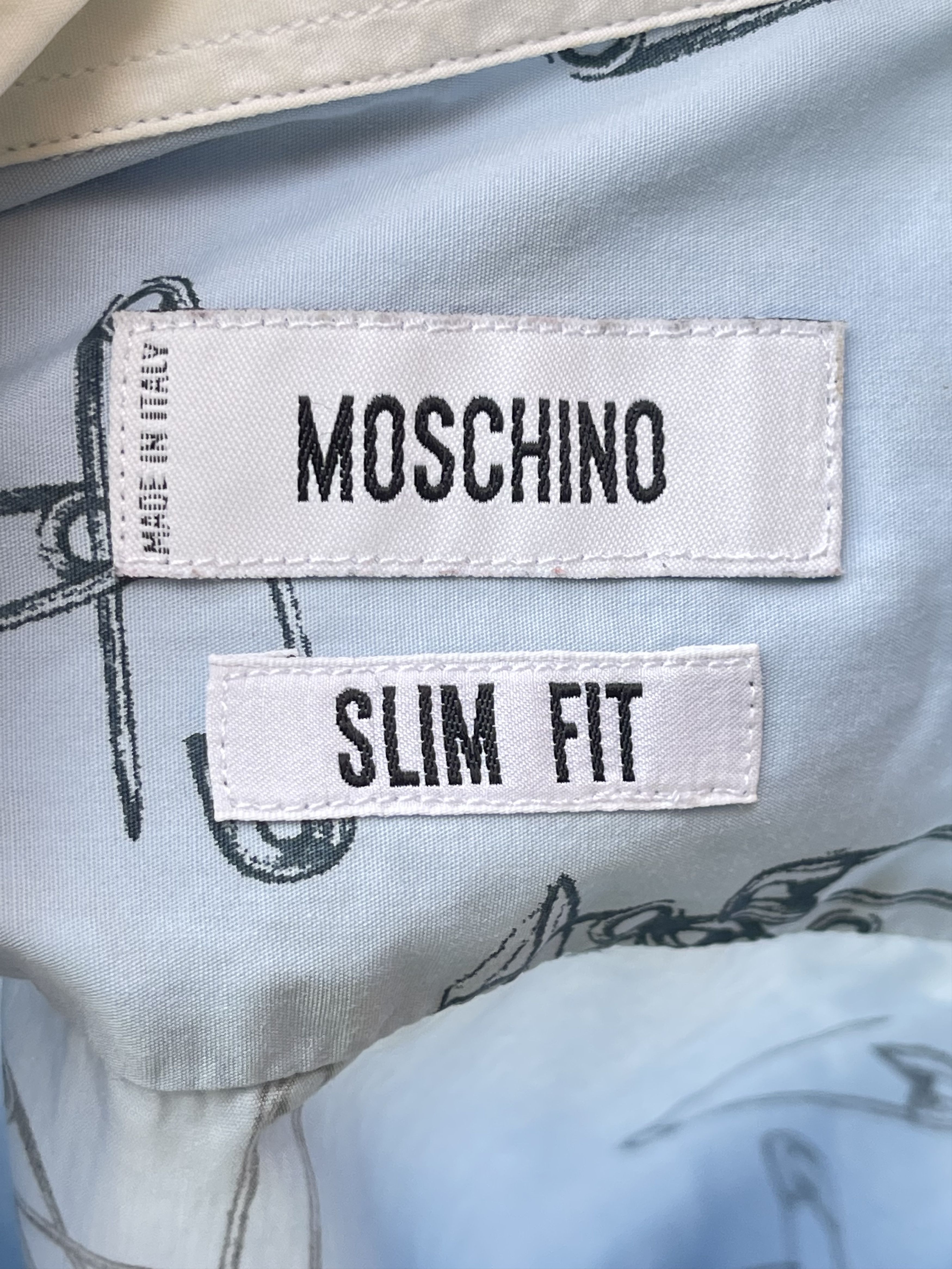 Moschino 🔥 Moschino slim shirt printed logo and flowers size M Size US M / EU 48-50 / 2 - 8 Thumbnail
