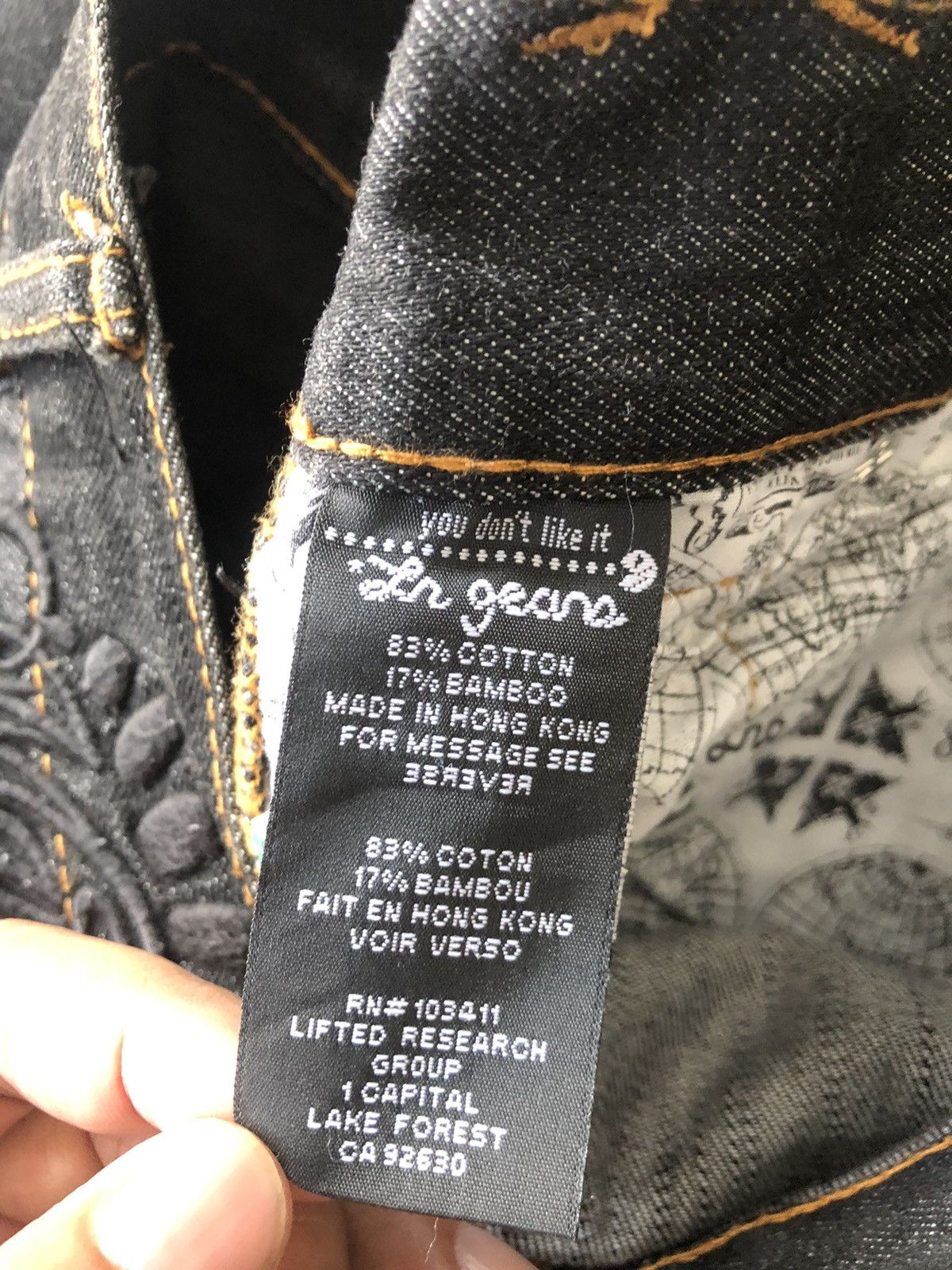 LRG LRG Embroidered Jeans Distressed Denim Size US 31 - 22 Thumbnail