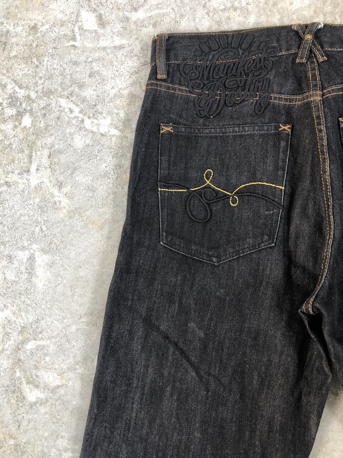 LRG LRG Embroidered Jeans Distressed Denim Size US 31 - 14 Thumbnail