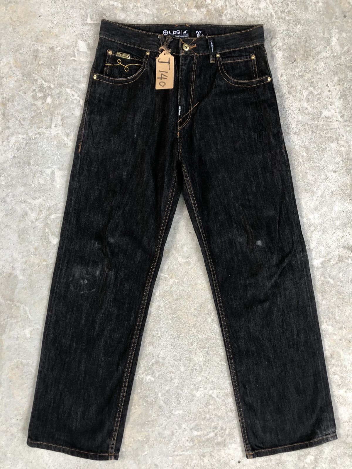 LRG LRG Embroidered Jeans Distressed Denim Size US 31 - 2 Thumbnail