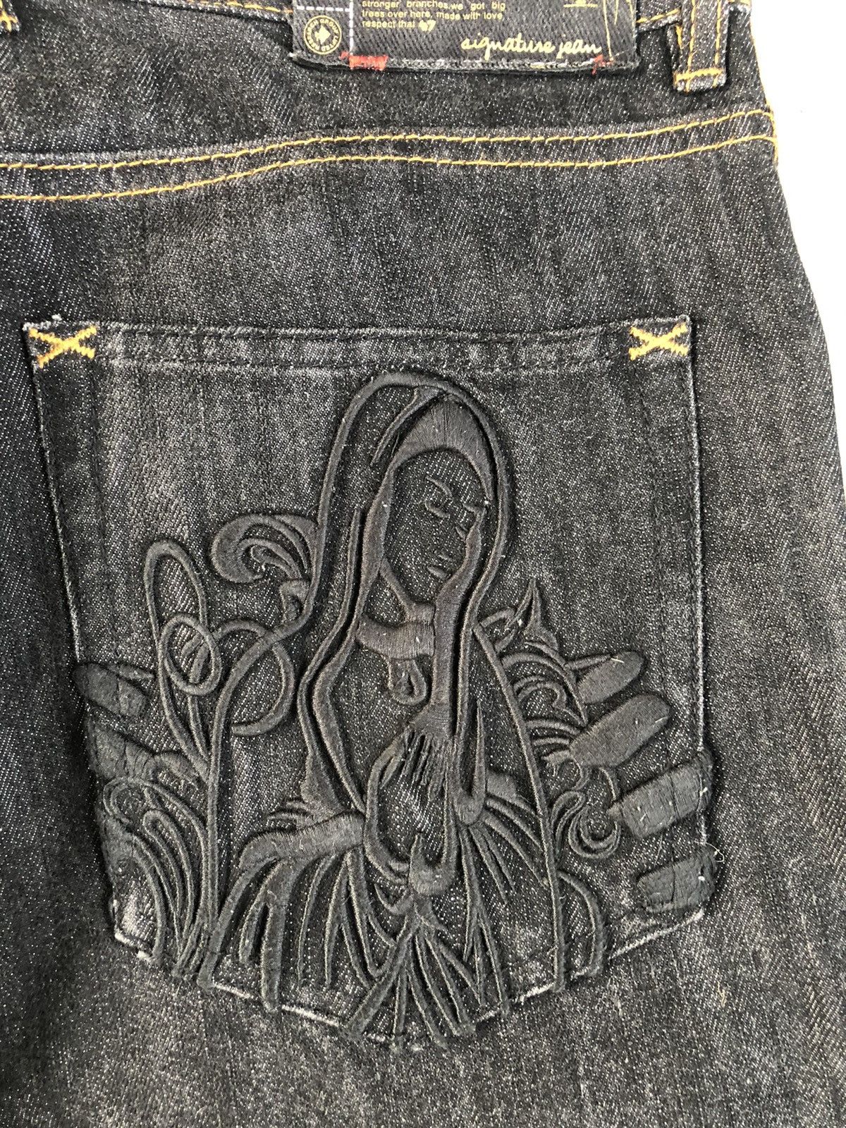 LRG LRG Embroidered Jeans Distressed Denim Size US 31 - 17 Thumbnail
