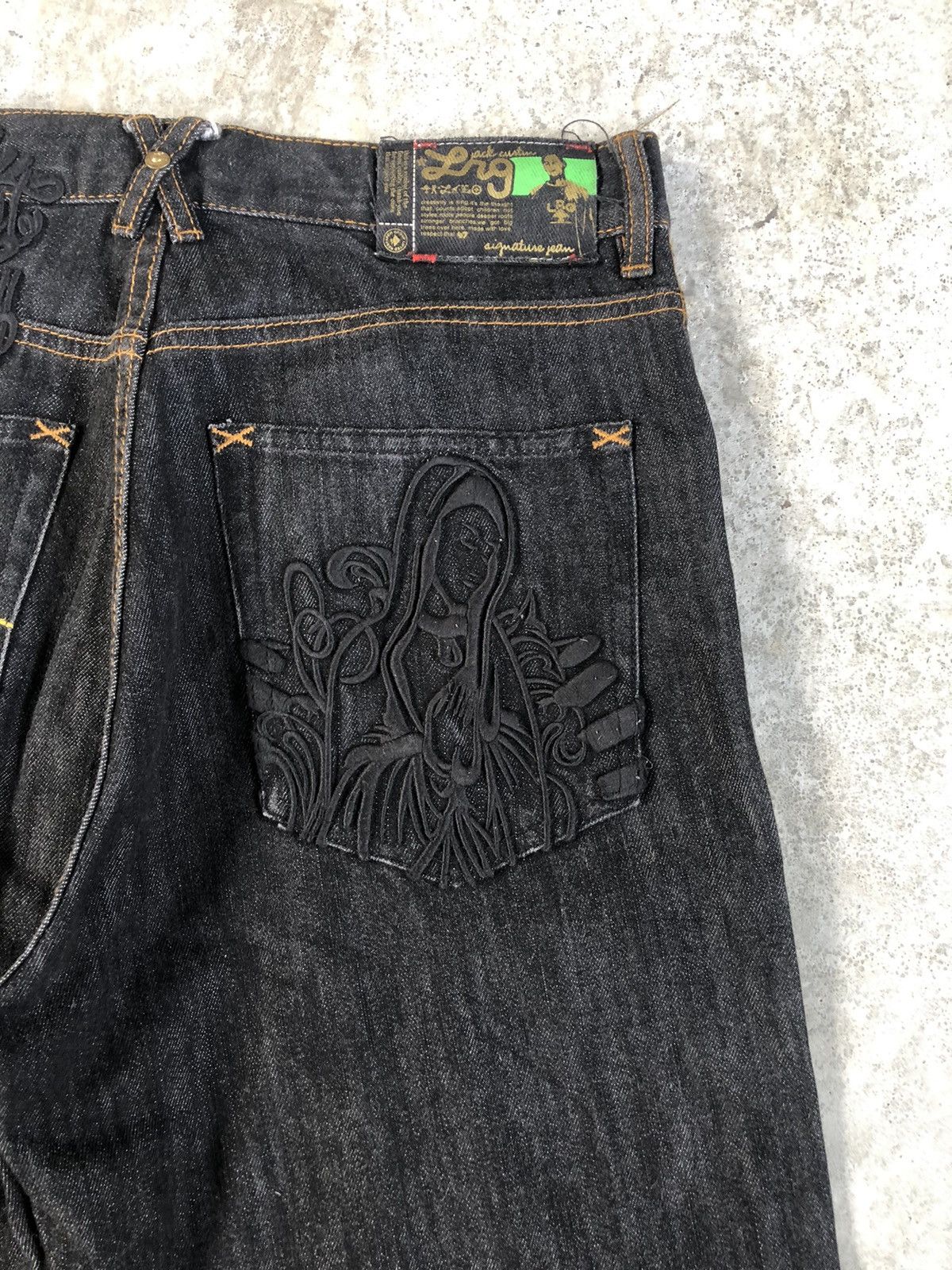 LRG LRG Embroidered Jeans Distressed Denim Size US 31 - 13 Thumbnail