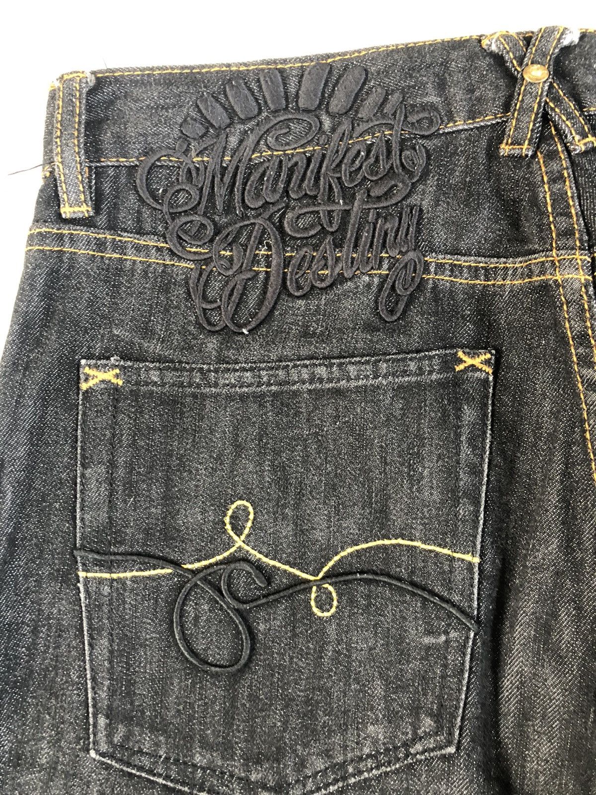 LRG LRG Embroidered Jeans Distressed Denim Size US 31 - 18 Thumbnail