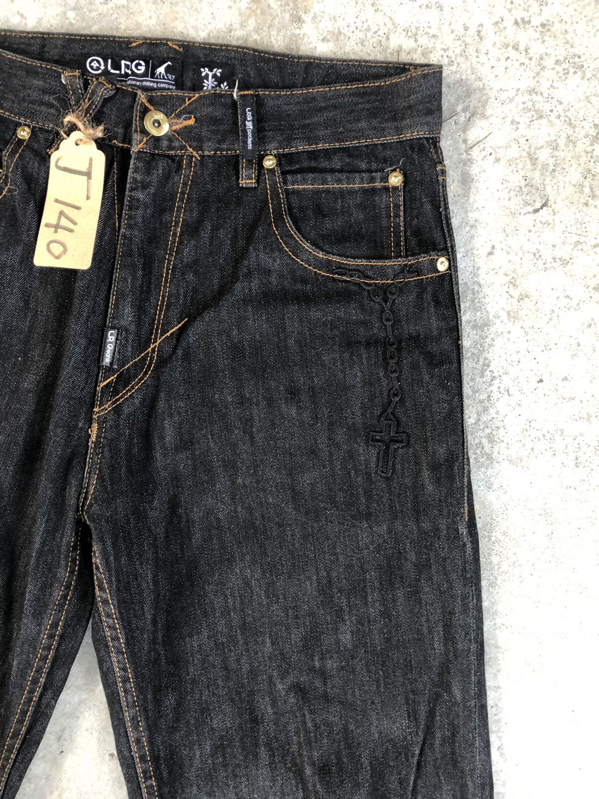 LRG LRG Embroidered Jeans Distressed Denim Size US 31 - 6 Thumbnail