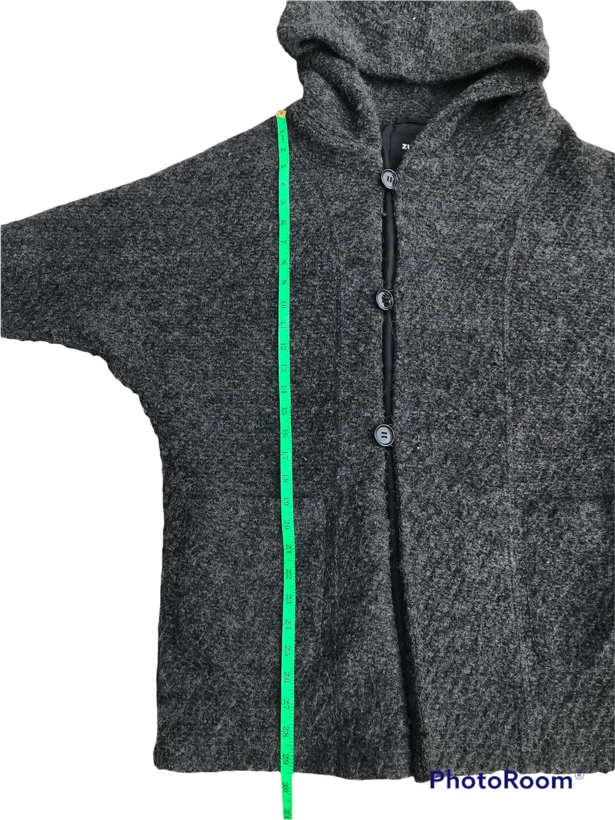 CABANE de ZUCCa × Designer × Issey Miyake Zucca by Issey Miyake Wool Hooded Cardigan Size US M / EU 48-50 / 2 - 14 Thumbnail