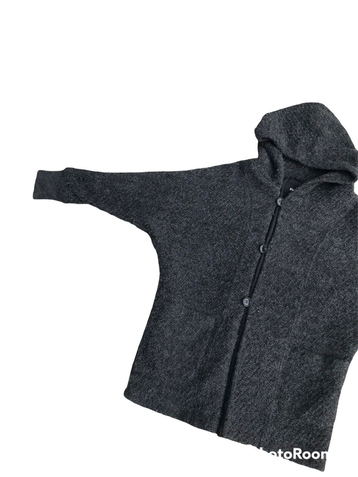 CABANE de ZUCCa × Designer × Issey Miyake Zucca by Issey Miyake Wool Hooded Cardigan Size US M / EU 48-50 / 2 - 3 Thumbnail