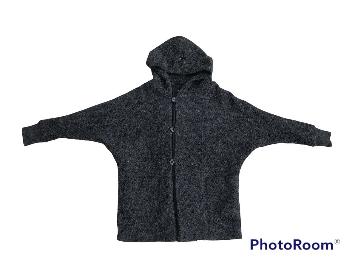 CABANE de ZUCCa × Designer × Issey Miyake Zucca by Issey Miyake Wool Hooded Cardigan Size US M / EU 48-50 / 2 - 2 Thumbnail
