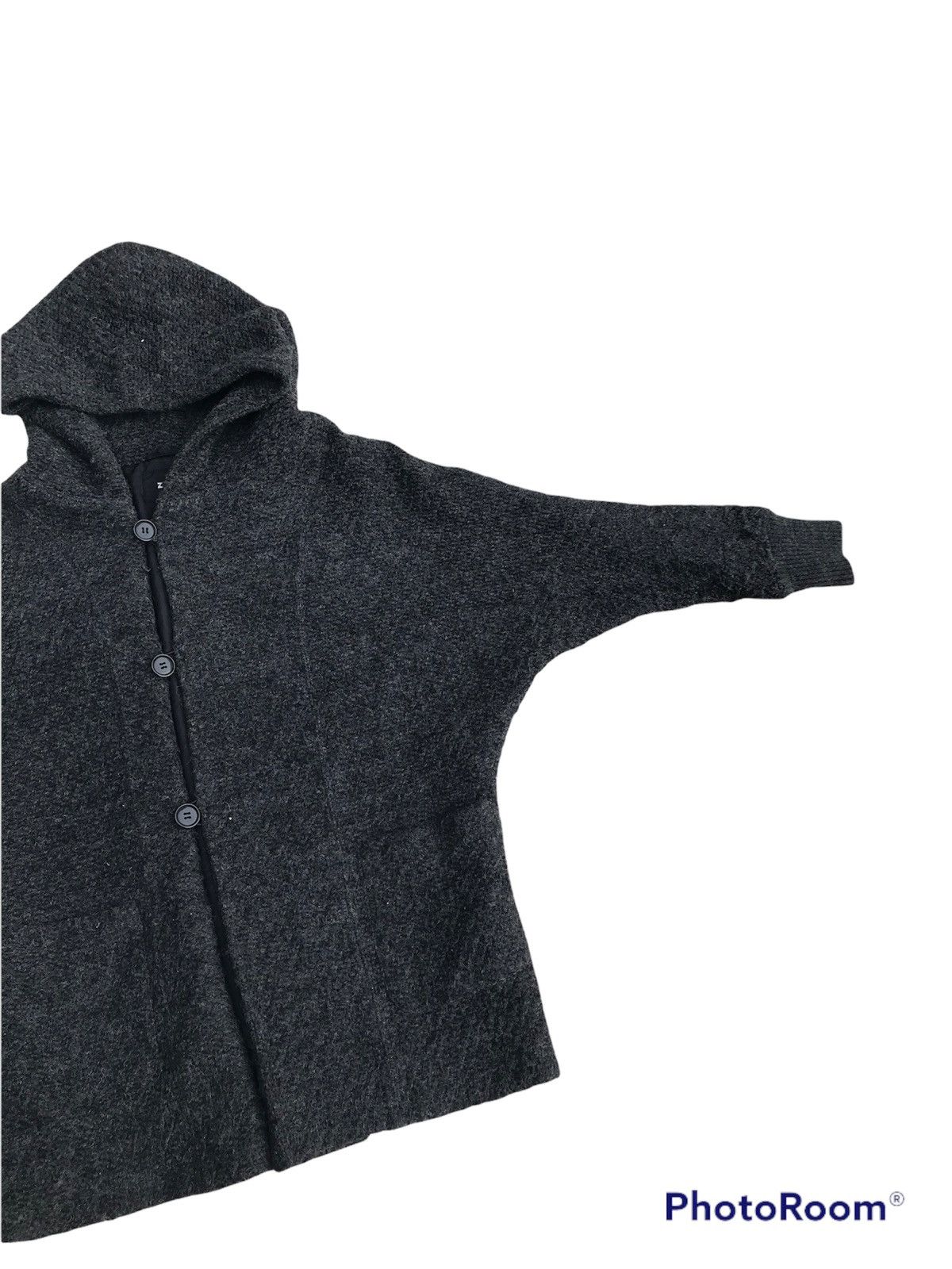 CABANE de ZUCCa × Designer × Issey Miyake Zucca by Issey Miyake Wool Hooded Cardigan Size US M / EU 48-50 / 2 - 4 Thumbnail