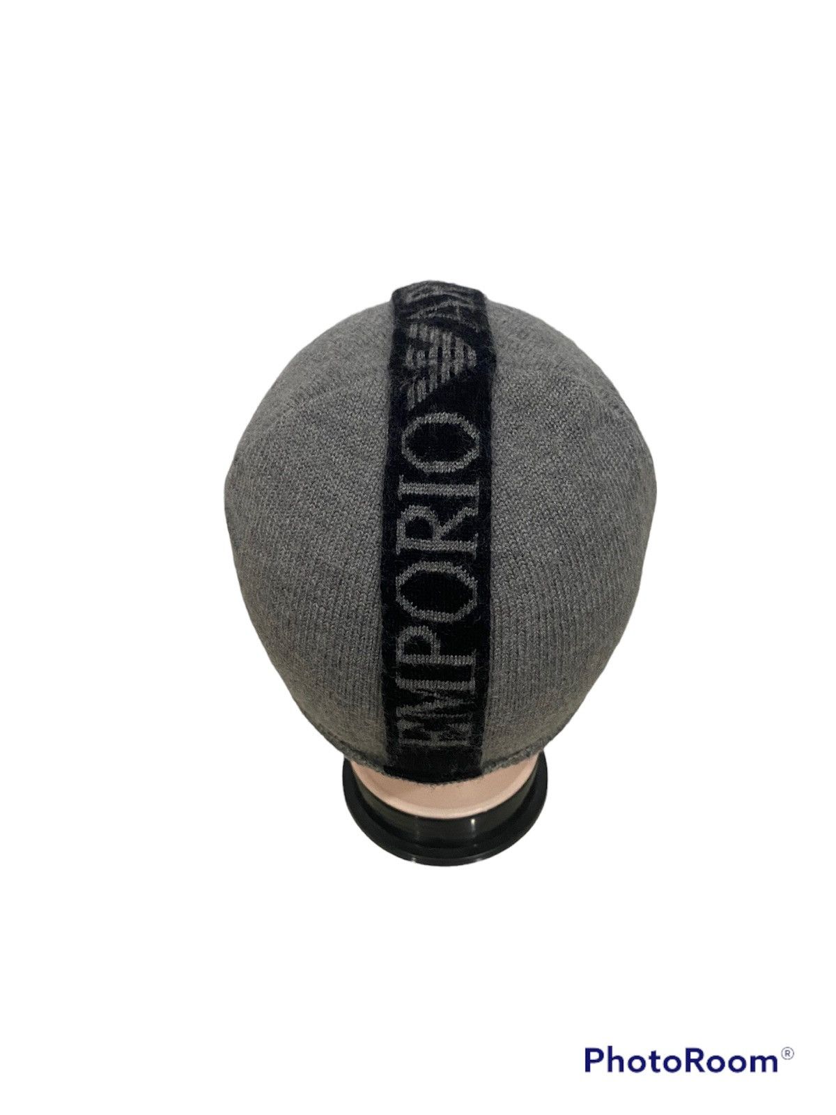 Emporio Armani Rare EMPORIO ARMANI Beanie Cap Big logo design Size ONE SIZE - 3 Thumbnail