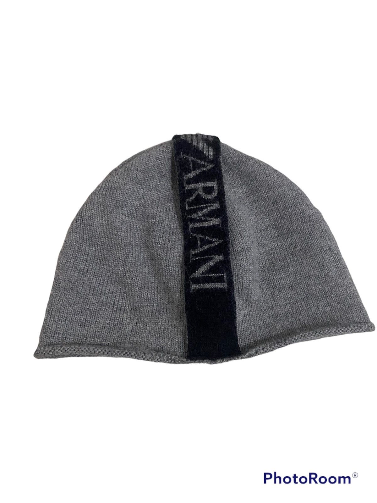 Emporio Armani Rare EMPORIO ARMANI Beanie Cap Big logo design Size ONE SIZE - 6 Thumbnail