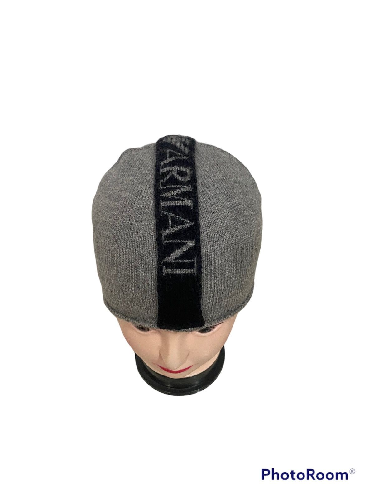 Emporio Armani Rare EMPORIO ARMANI Beanie Cap Big logo design Size ONE SIZE - 2 Thumbnail