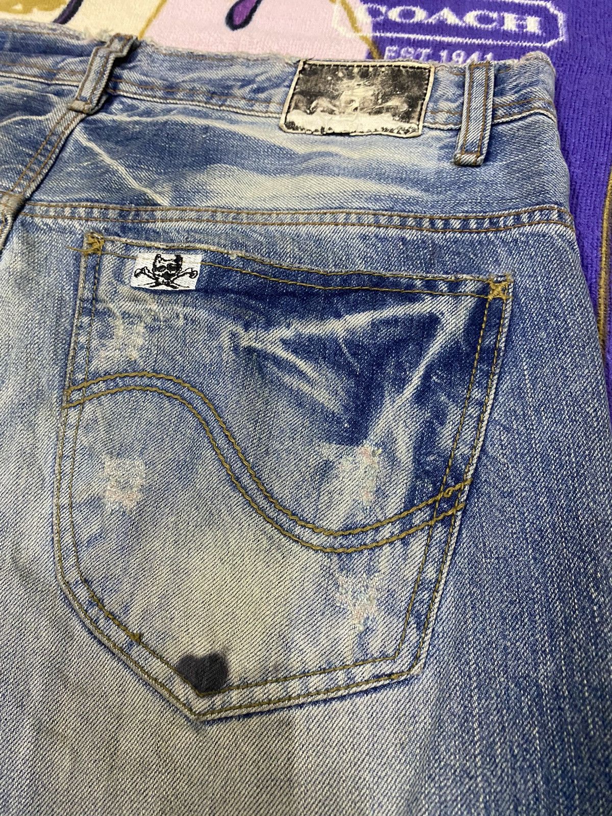 Japanese Brand Rare 🔥 Distressed Denim x Japanese Brand by 2#1 x Rare Size US 34 / EU 50 - 5 Thumbnail