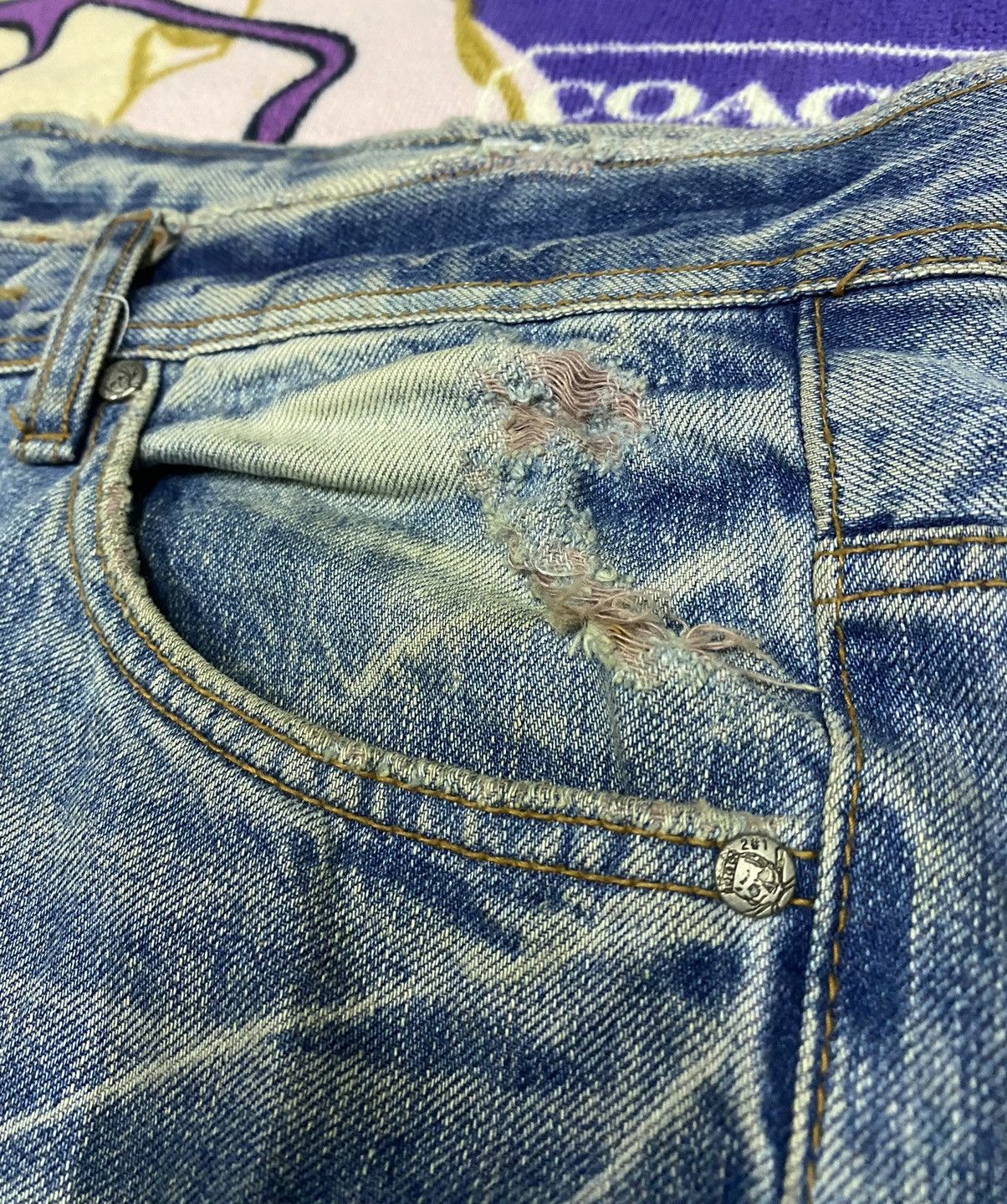 Japanese Brand Rare 🔥 Distressed Denim x Japanese Brand by 2#1 x Rare Size US 34 / EU 50 - 9 Thumbnail