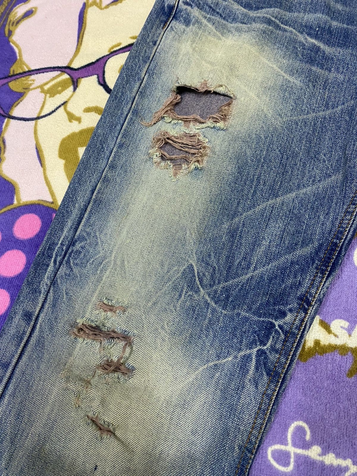Japanese Brand Rare 🔥 Distressed Denim x Japanese Brand by 2#1 x Rare Size US 34 / EU 50 - 10 Thumbnail