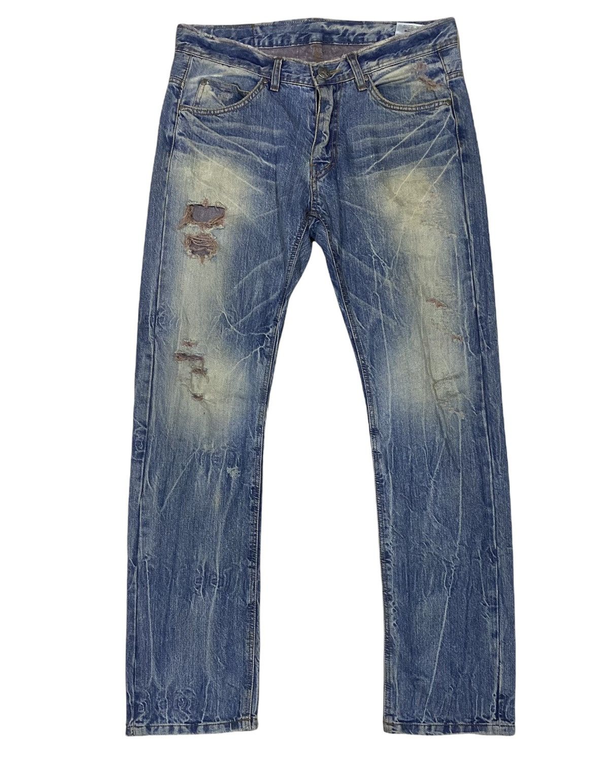 Japanese Brand Rare 🔥 Distressed Denim x Japanese Brand by 2#1 x Rare Size US 34 / EU 50 - 2 Thumbnail