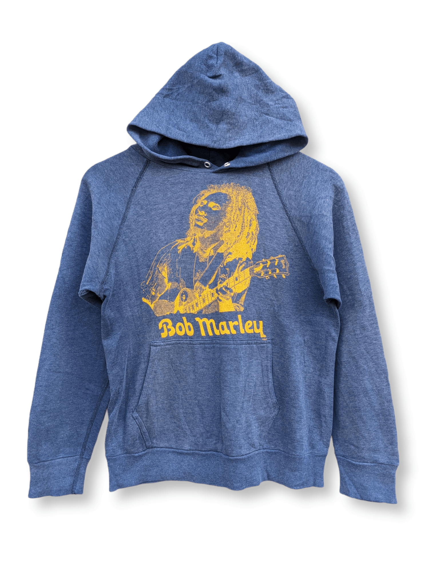 image of 80's Bob Marley Blue Faded Sweatshirt in Faded Blue, Men's (Size XS)