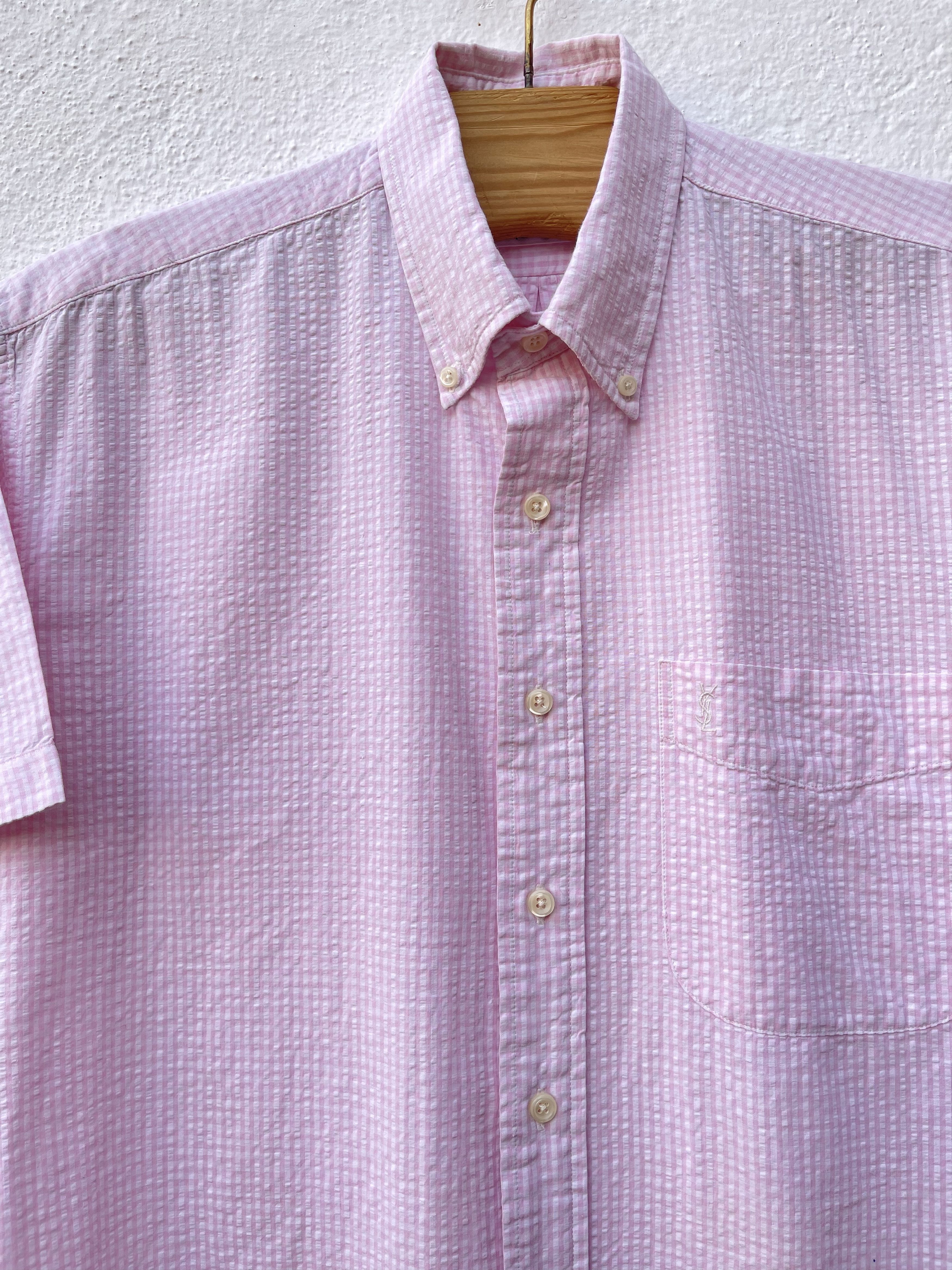 Yves Saint Laurent 🔥 summer Ysl shirt Yves saint Laurent short plaid L Size US L / EU 52-54 / 3 - 2 Thumbnail