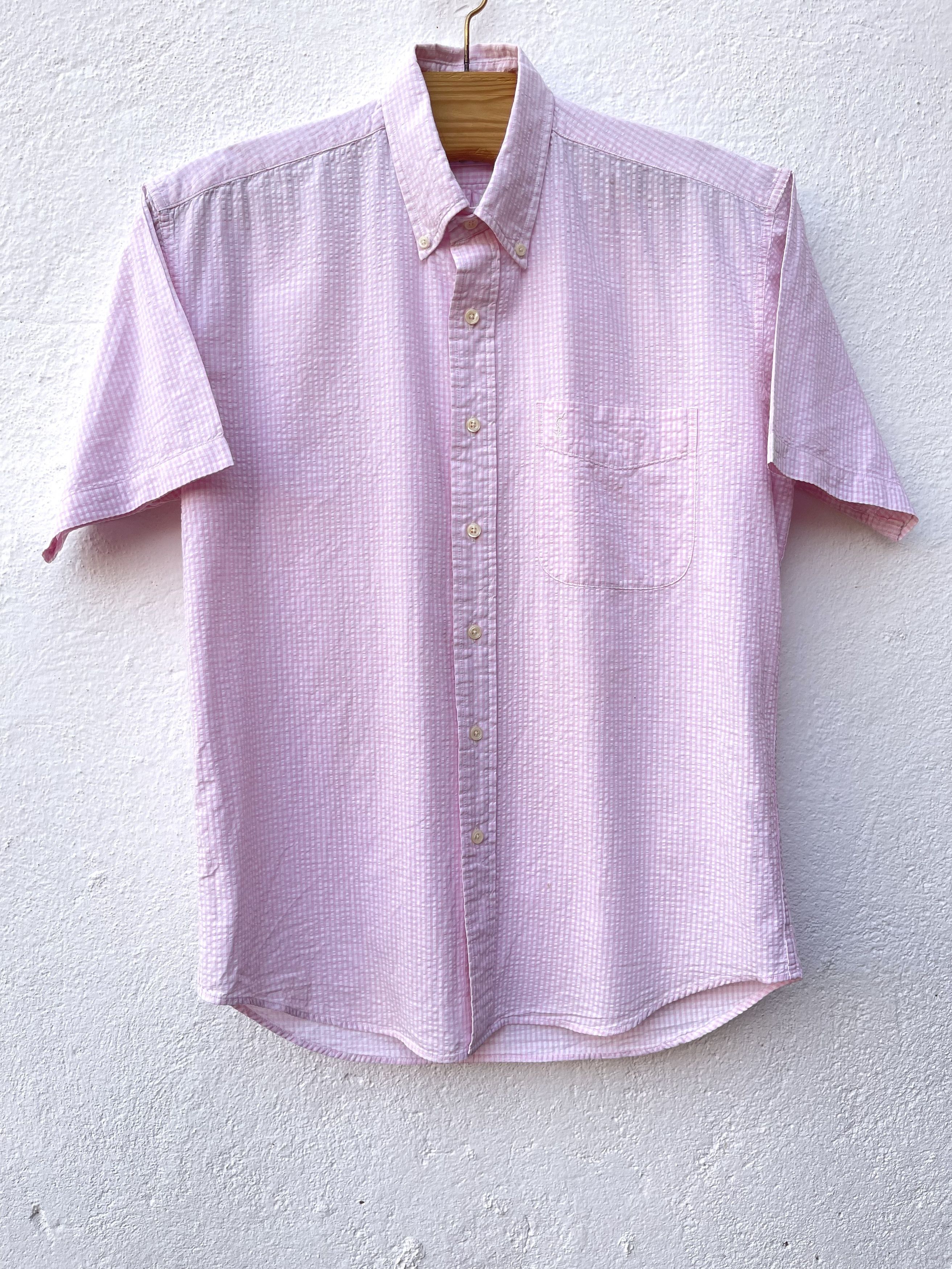 Yves Saint Laurent 🔥 summer Ysl shirt Yves saint Laurent short plaid L Size US L / EU 52-54 / 3 - 1 Thumbnail