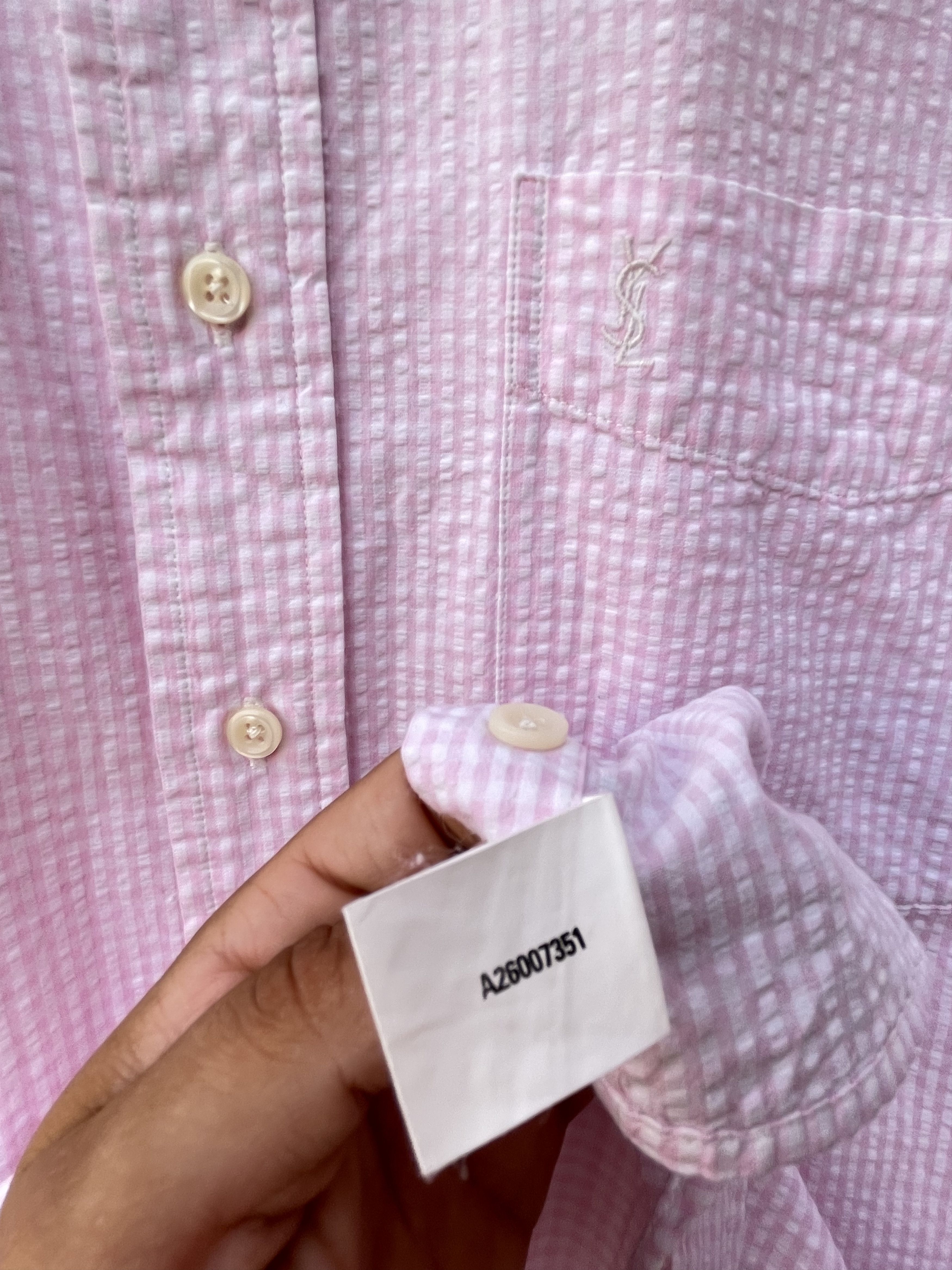 Yves Saint Laurent 🔥 summer Ysl shirt Yves saint Laurent short plaid L Size US L / EU 52-54 / 3 - 6 Thumbnail
