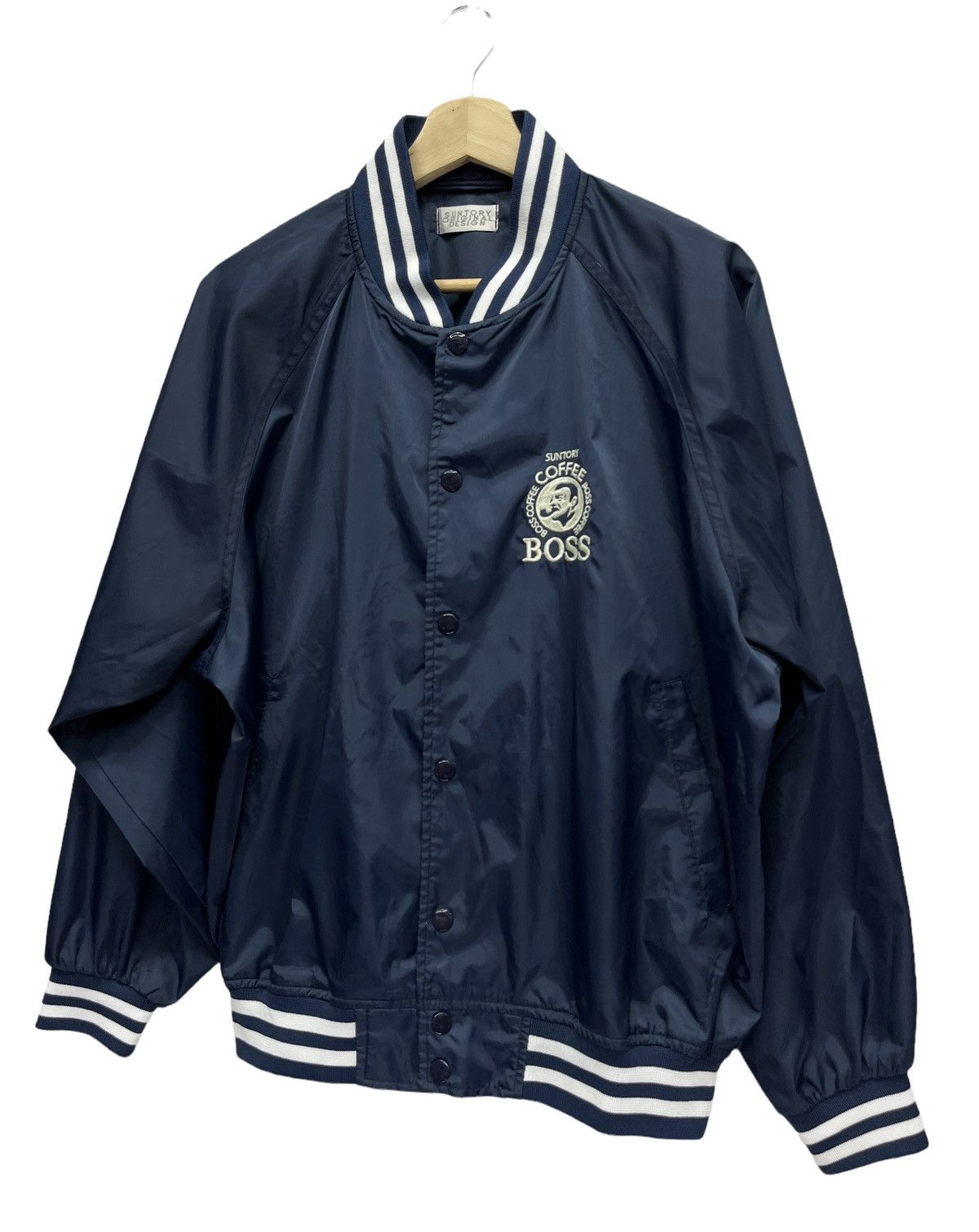 Mr. Gentleman 🔥SUNTORY COFFEE BOSS Nylon Windbreaker Bomber Style Jacket Size US S / EU 44-46 / 1 - 4 Thumbnail
