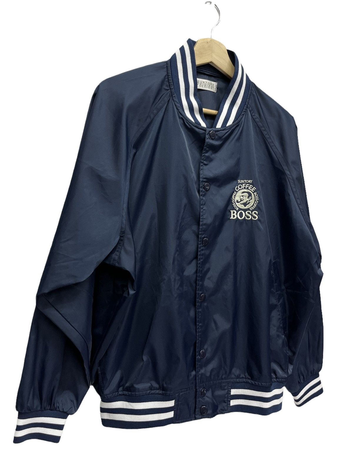Mr. Gentleman 🔥SUNTORY COFFEE BOSS Nylon Windbreaker Bomber Style Jacket Size US S / EU 44-46 / 1 - 3 Thumbnail