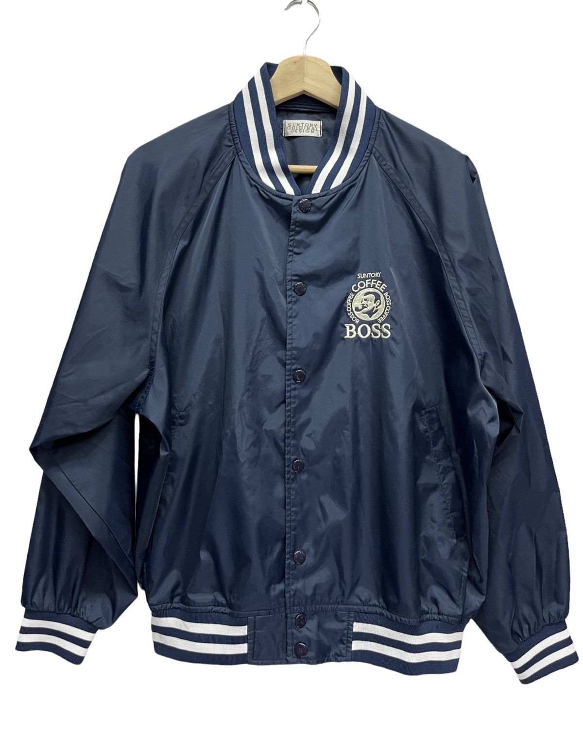 🔥SUNTORY COFFEE BOSS Nylon Windbreaker Bomber Style Jacket