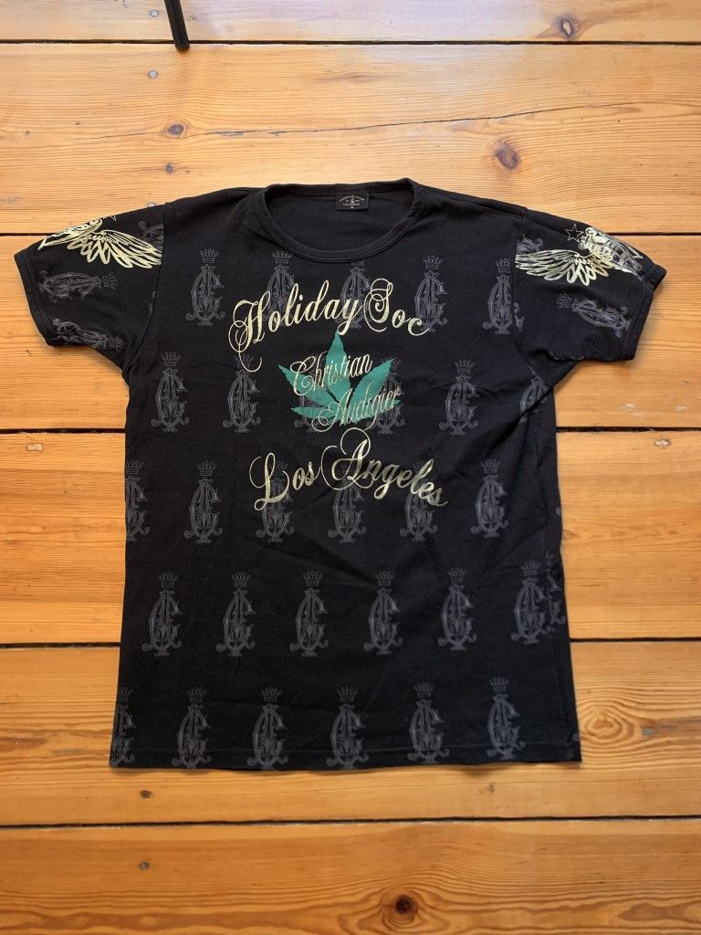 Christian Audigier × Ed Hardy × Vintage Ed Hardy by Christian Audigier Weed 420 Fullprint Tee Size US XL / EU 56 / 4 - 2 Thumbnail