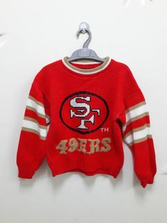 VINTAGE 80s SAN FRANCISCO 49ERS TRENCH FOOTBALL SWEATSHIRT MADE IN USA SF  NINERS