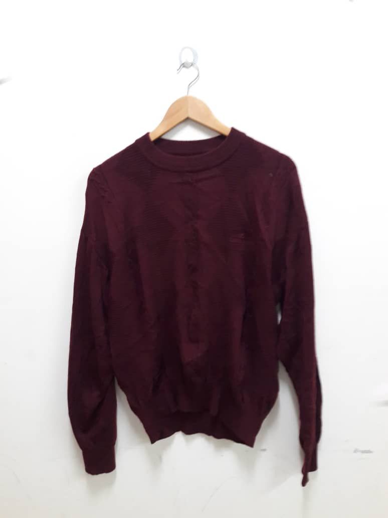 image of Vintage Paolo Gucci Knitwear in Maroon, Men's (Size Large)