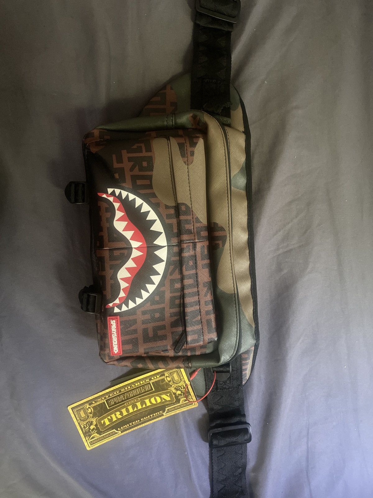 Sprayground Henny Lock Sharks In Paris Cargo Crossbody Multicolor