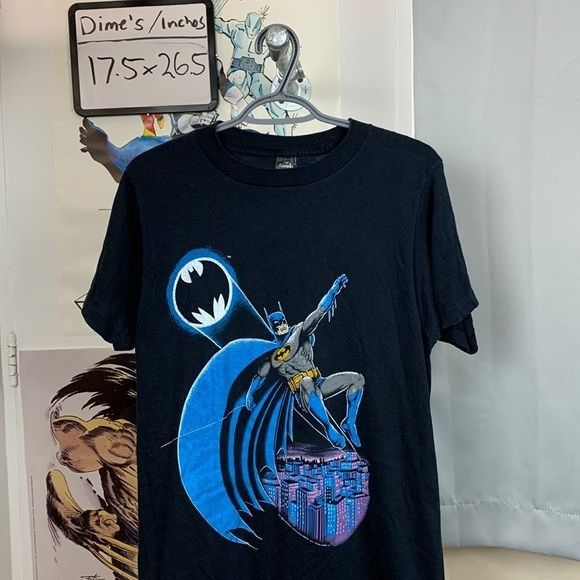 Anvil × Batman × Vintage 1988 Anvil Tag DC Comics Batman Big Front ...
